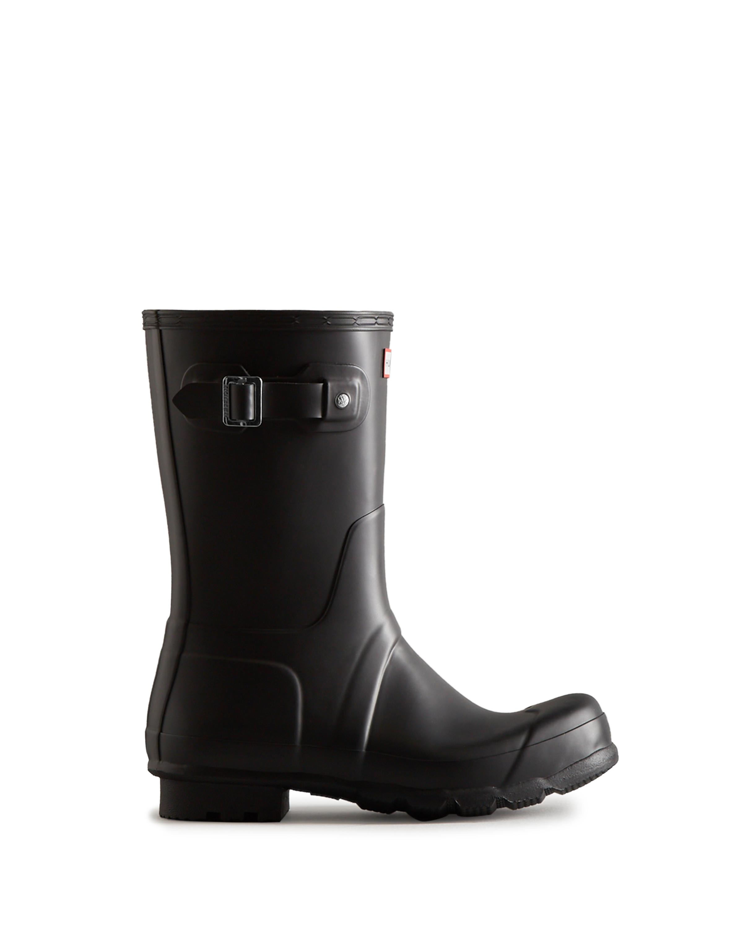 Hunter - Botas de agua de hombre original short con forro.