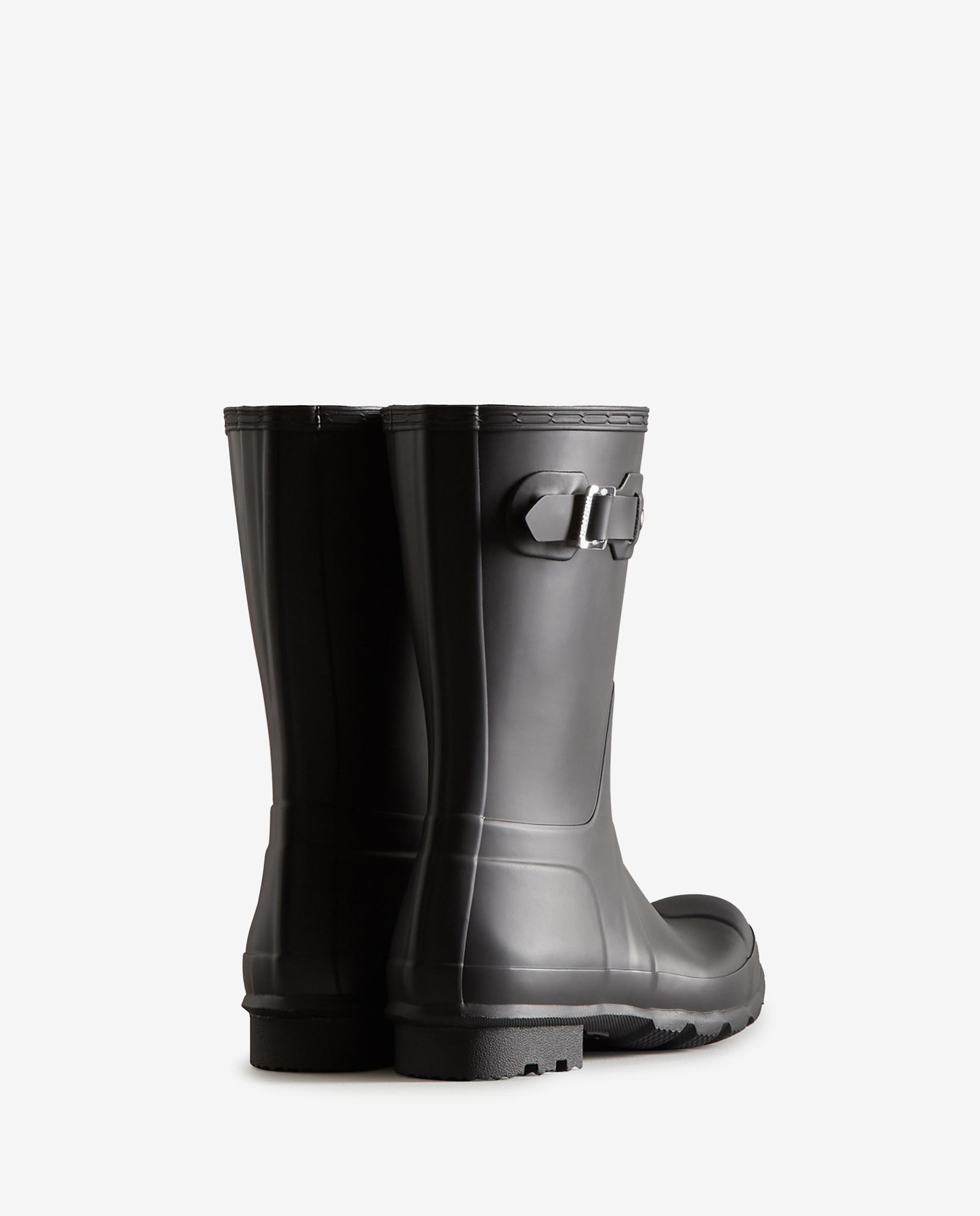 Imagen 2 de Botas de agua de hombre original short de caña corta y caucho natural - Hunter - Negro Negro