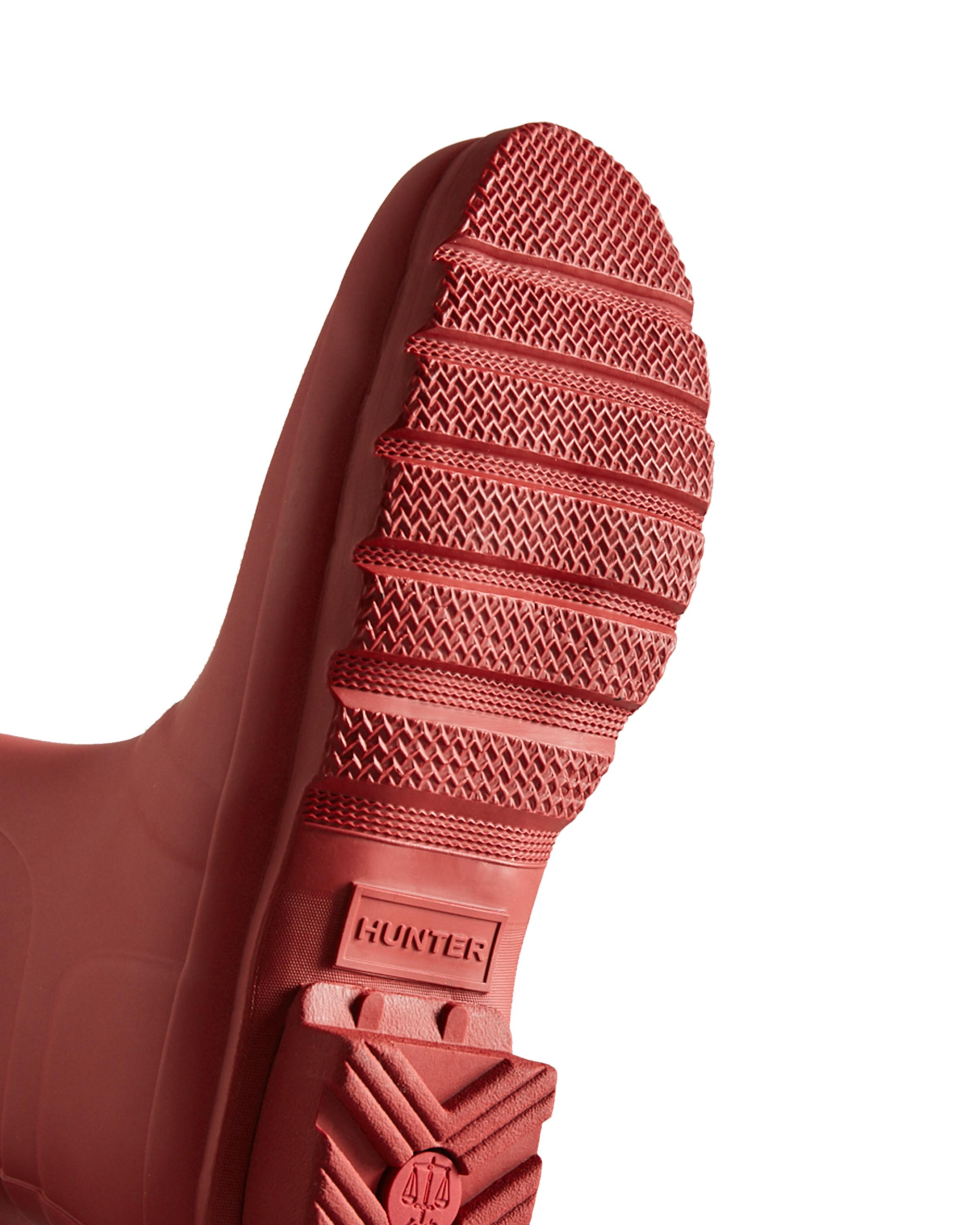 Botas de agua Original Cortas de mujer con acabado mate y detalle de hebilla lateral - Hunter - Rojo Rojo-3