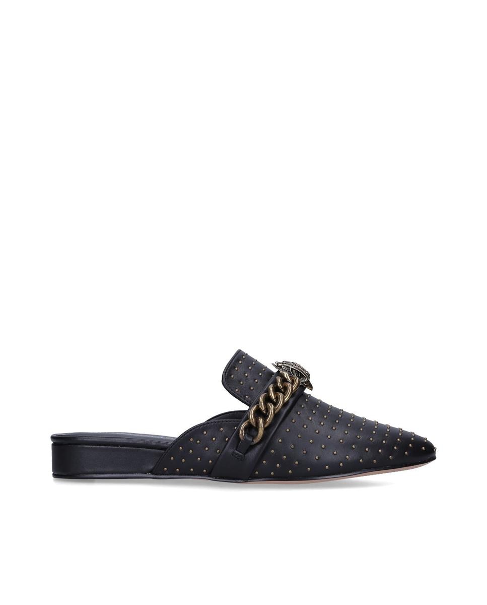 Kurt Geiger - Zueco de mujer de piel con detalle de cadena.