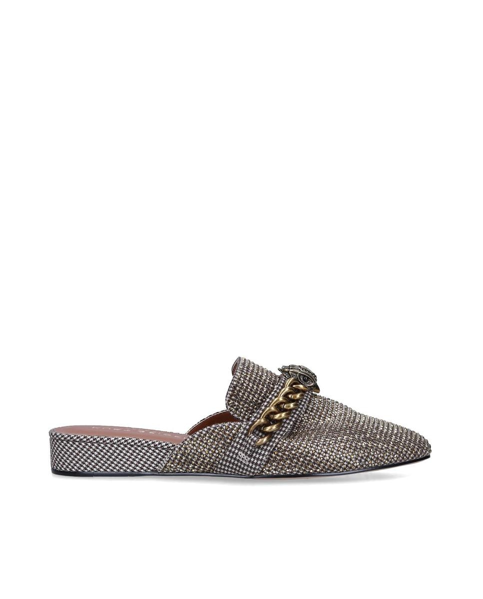 Kurt Geiger - Mules de mujer en pata de gallo con cristales.