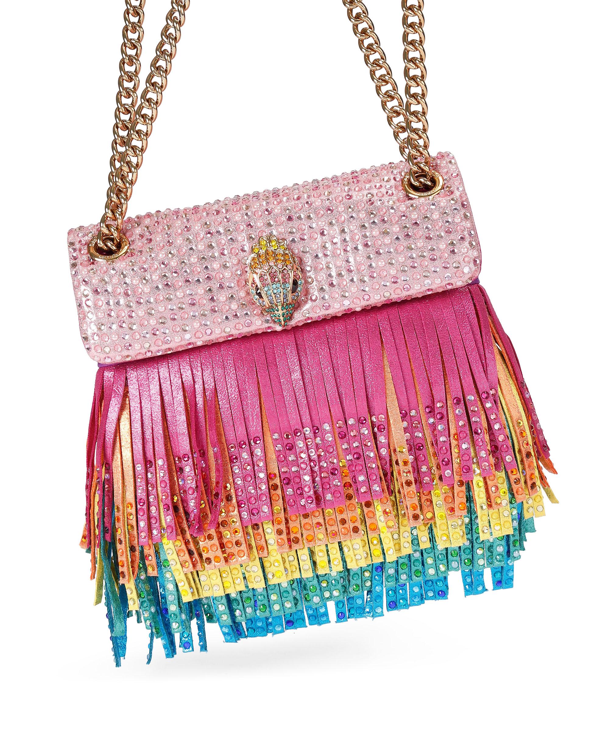 Bandolera en jacquard con aplicaciones de cristal - Kurt Geiger - Multicolor Multicolor-5