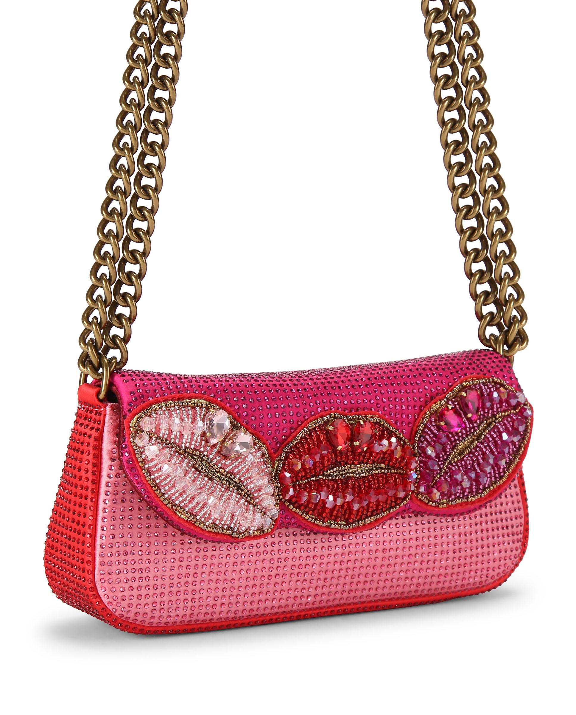Bolsos de hombro pickle con motivos de labios - Kurt Geiger - Rosa chicle Rosa chicle-2