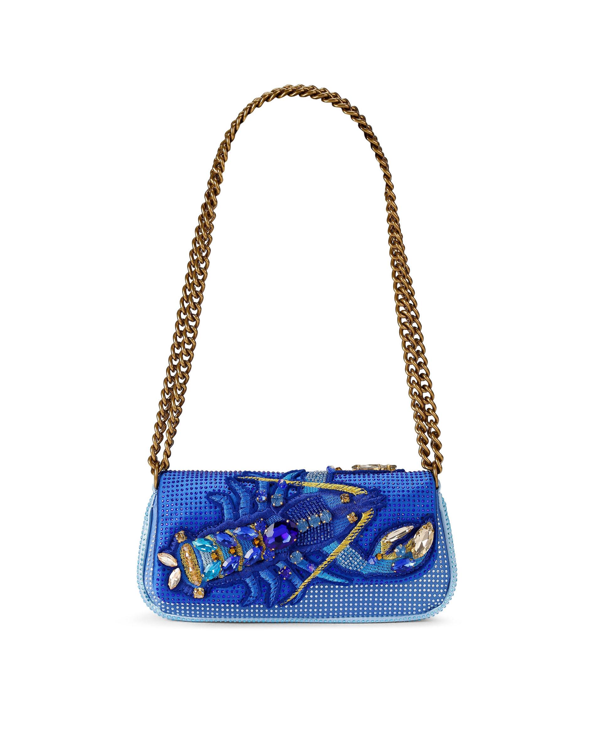 Bolsos de hombro pickle con motivos de labios - Kurt Geiger - Azul claro / Azul marino Azul claro / Azul marino-1
