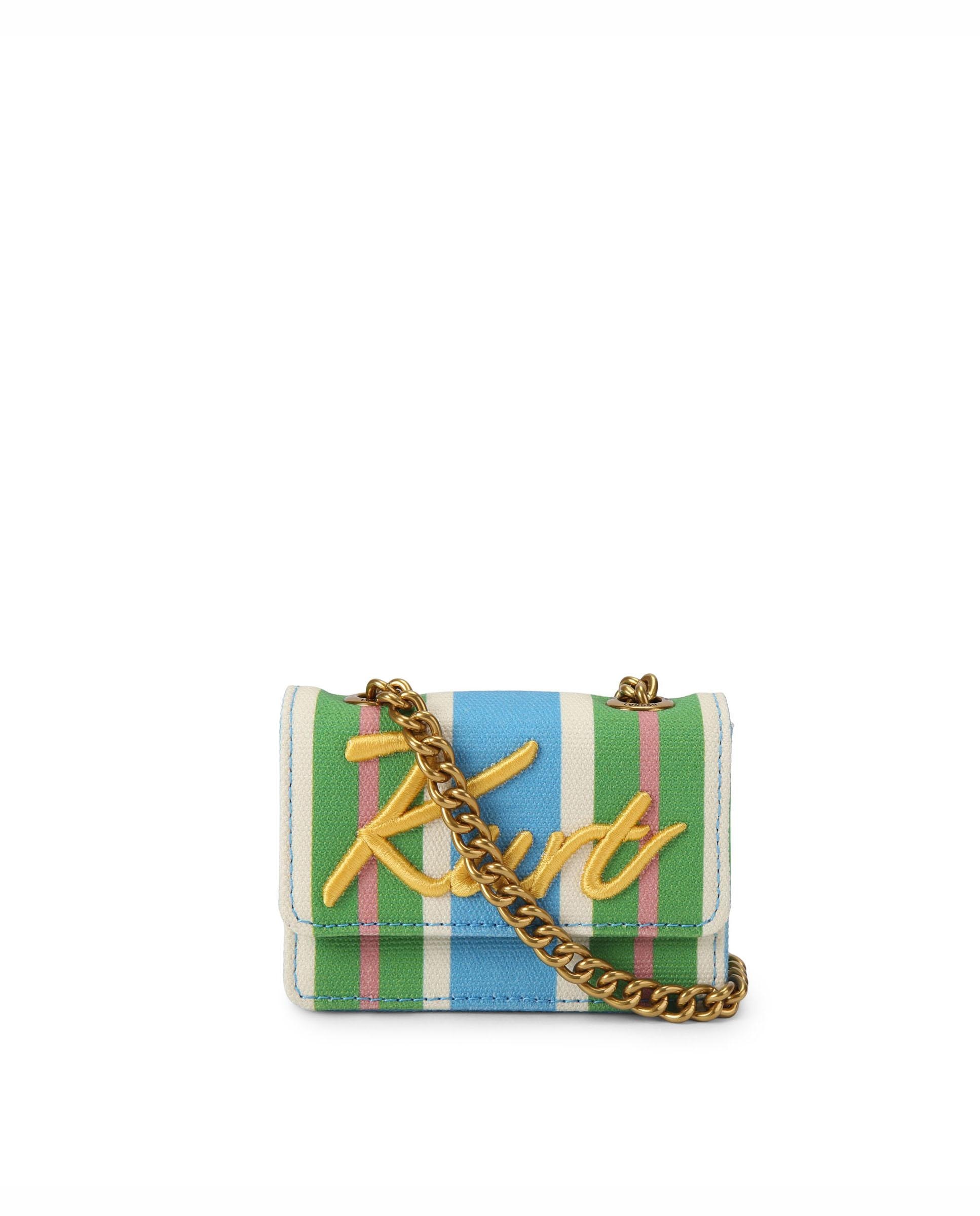 Bolso mini de mujer de rayas con asa de cadena - Kurt Geiger - Multicolor Multicolor-1