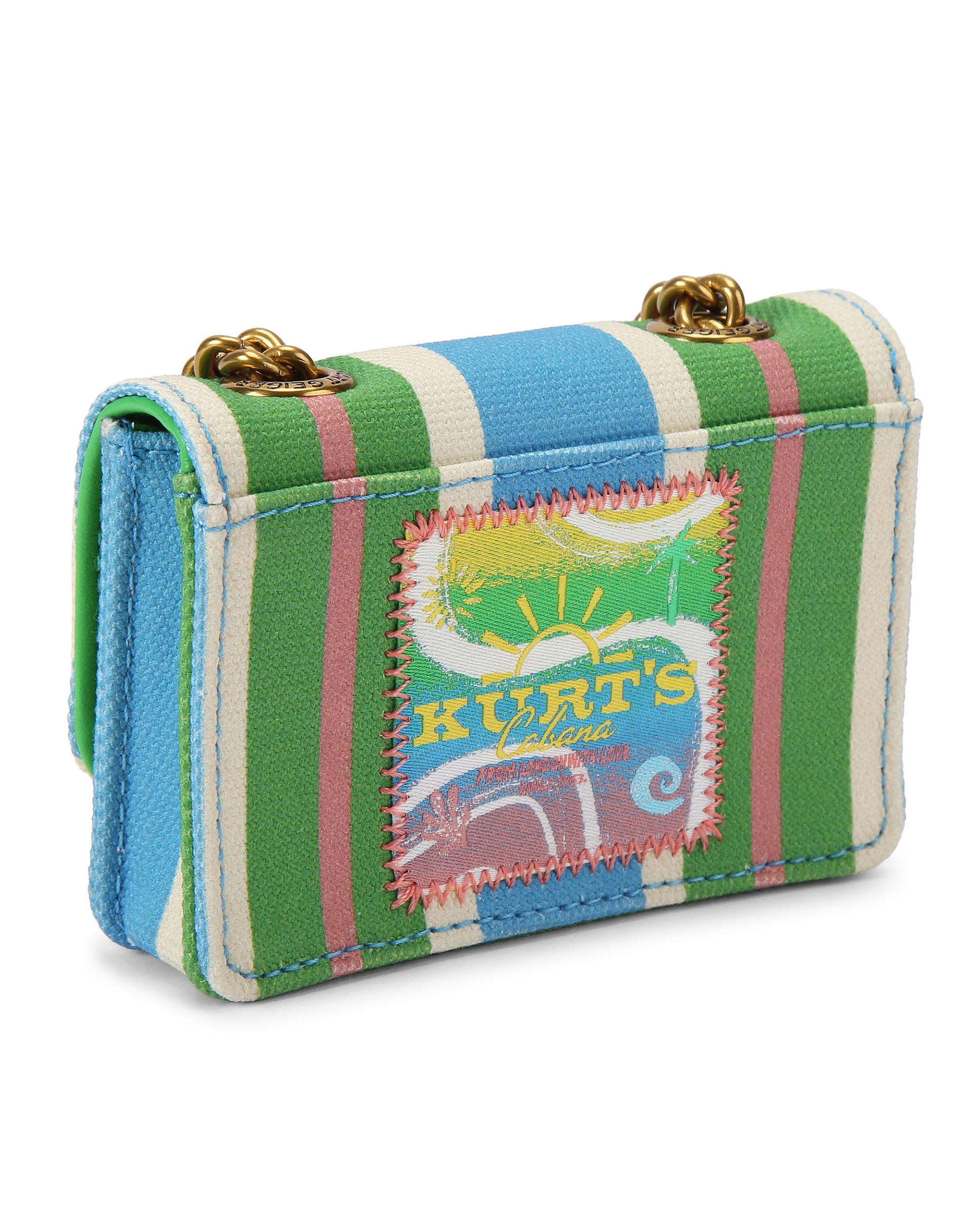Bolso mini de mujer de rayas con asa de cadena - Kurt Geiger - Multicolor Multicolor-3