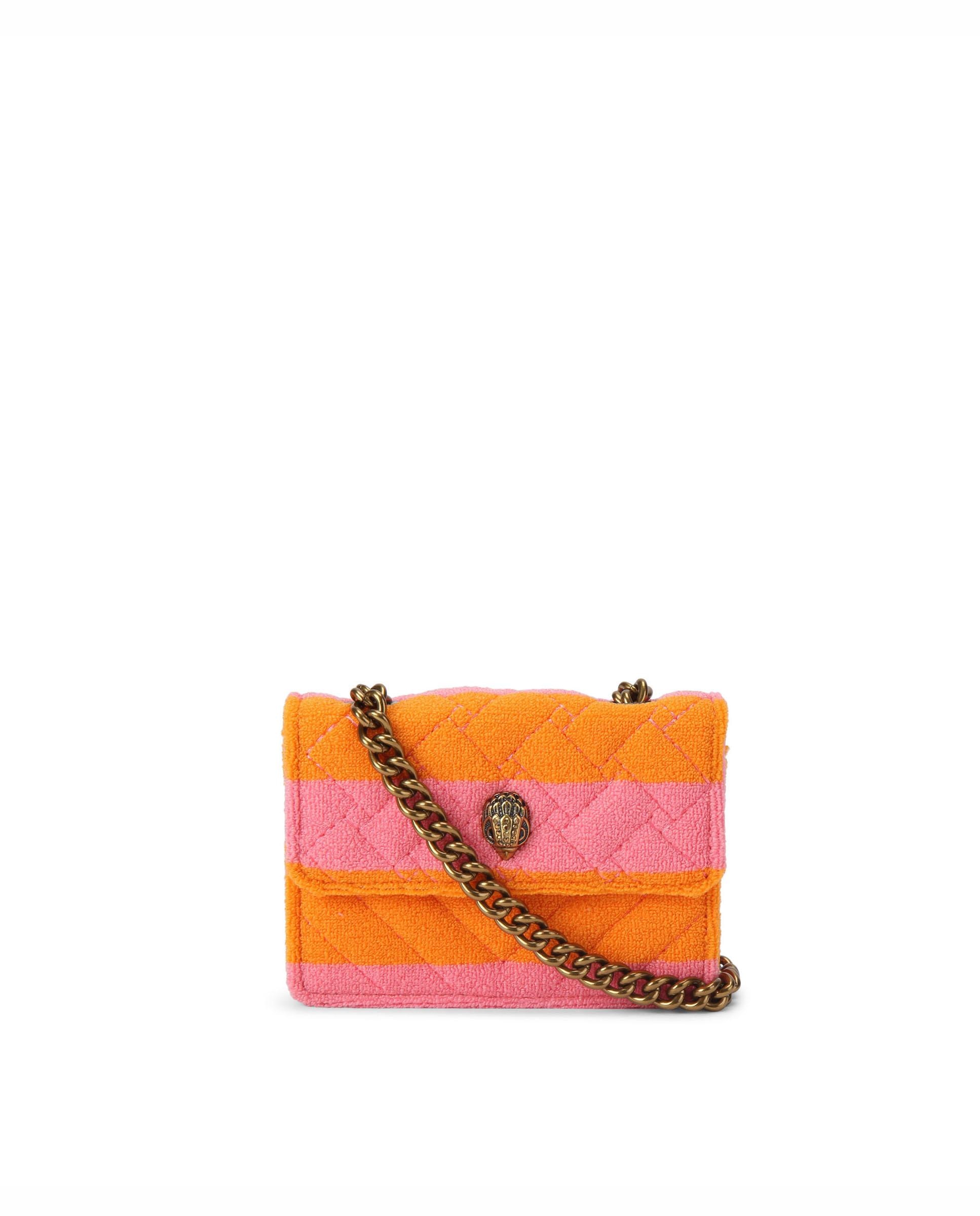 Bolso mini de mujer de rayas y detalle en solapa - Kurt Geiger - Multicolor Multicolor-1