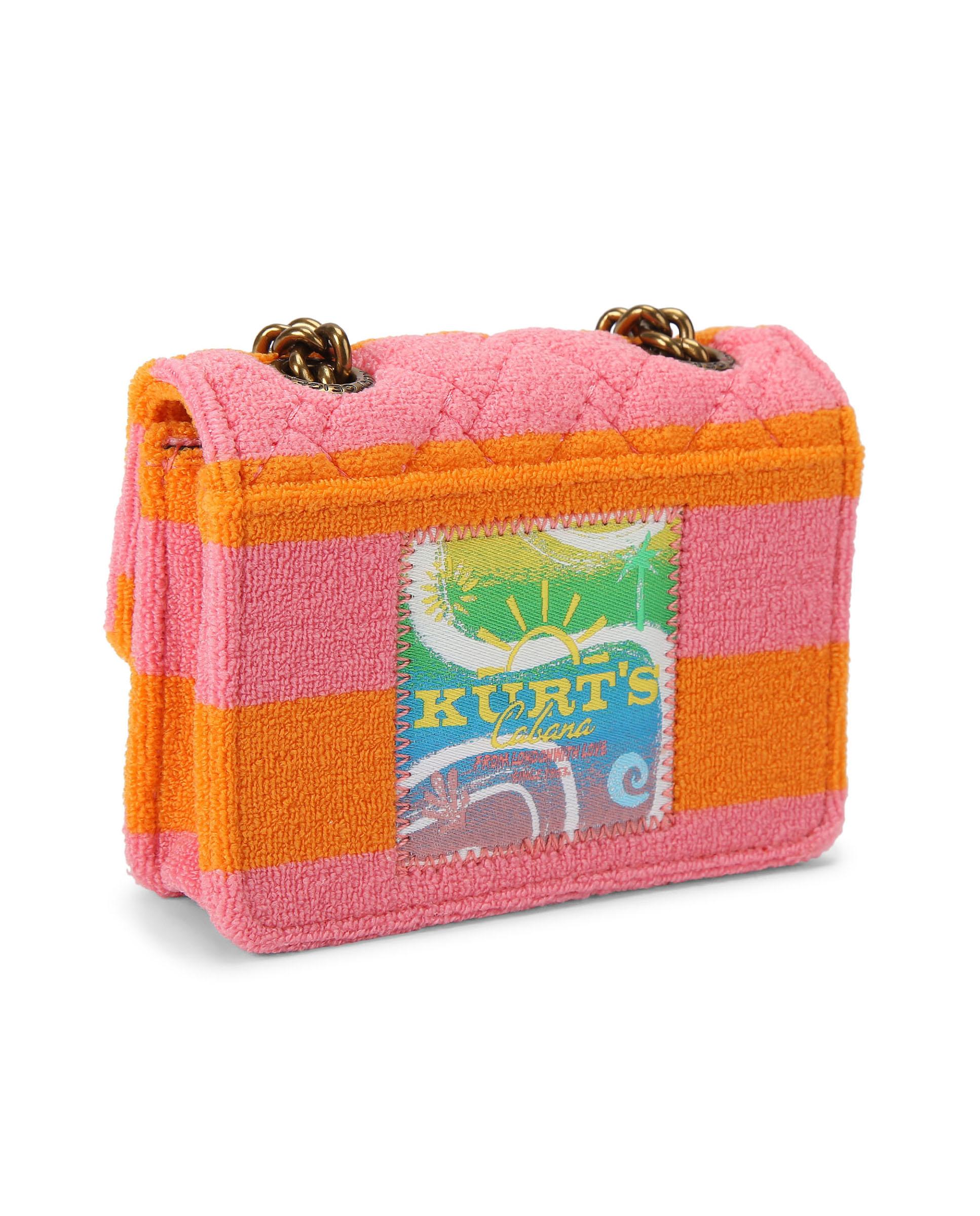 Bolso mini de mujer de rayas y detalle en solapa - Kurt Geiger - Multicolor Multicolor-3