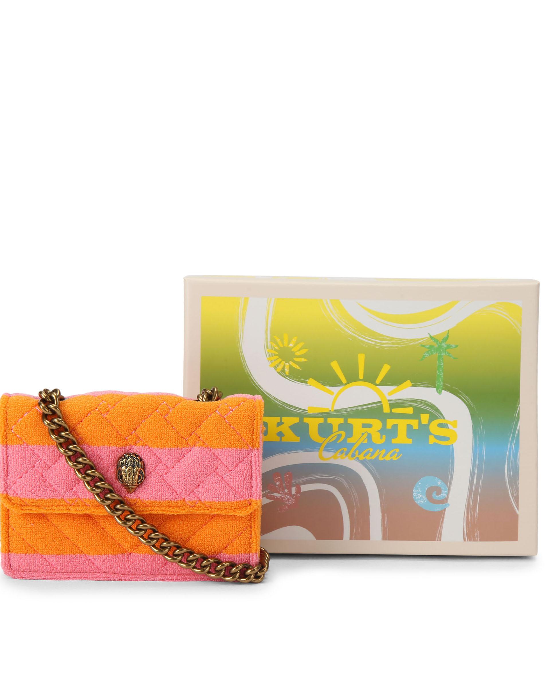 Bolso mini de mujer de rayas y detalle en solapa - Kurt Geiger - Multicolor Multicolor-5