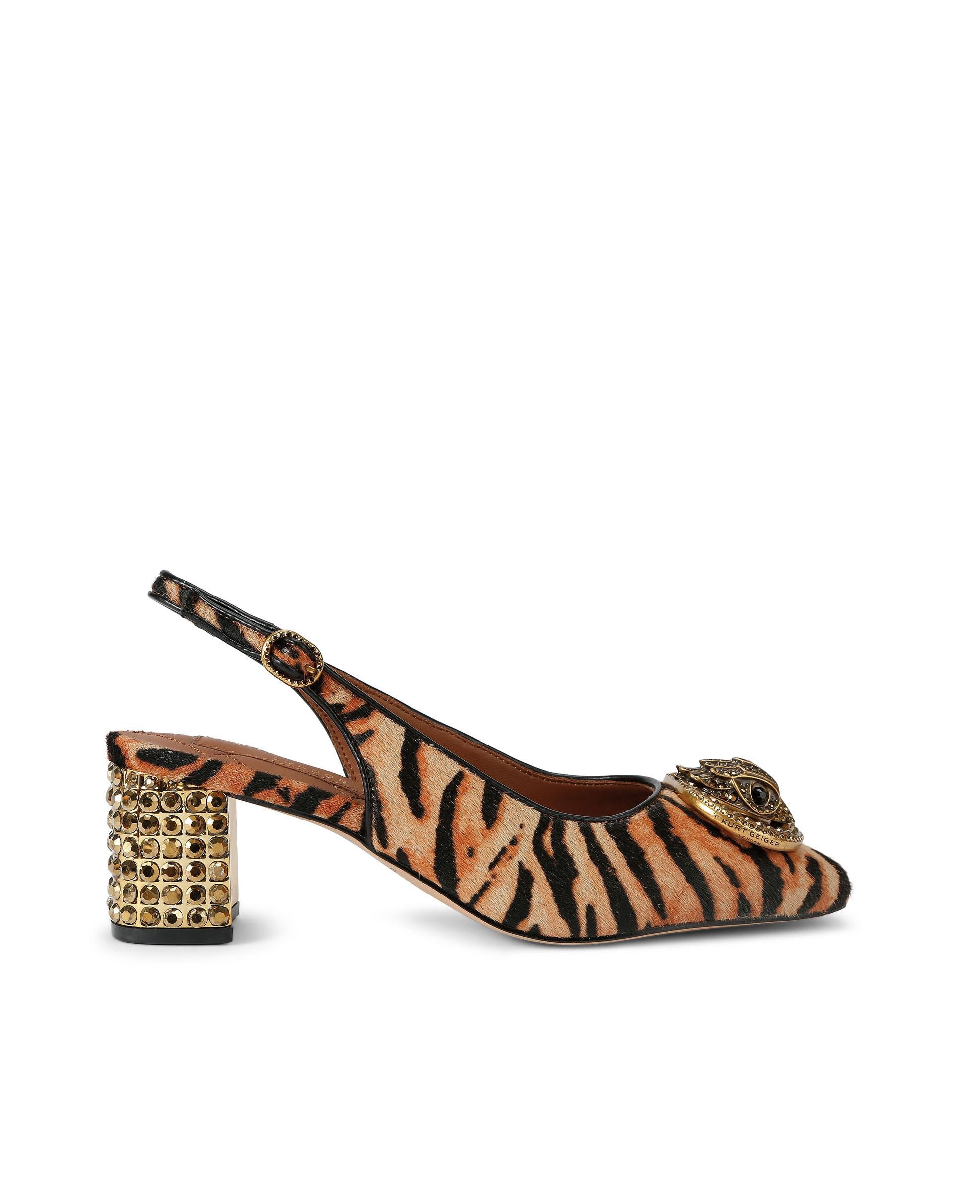 Imagen 0 de Zapato de salón de mujer de tacón cuadrado y destalonado Camel