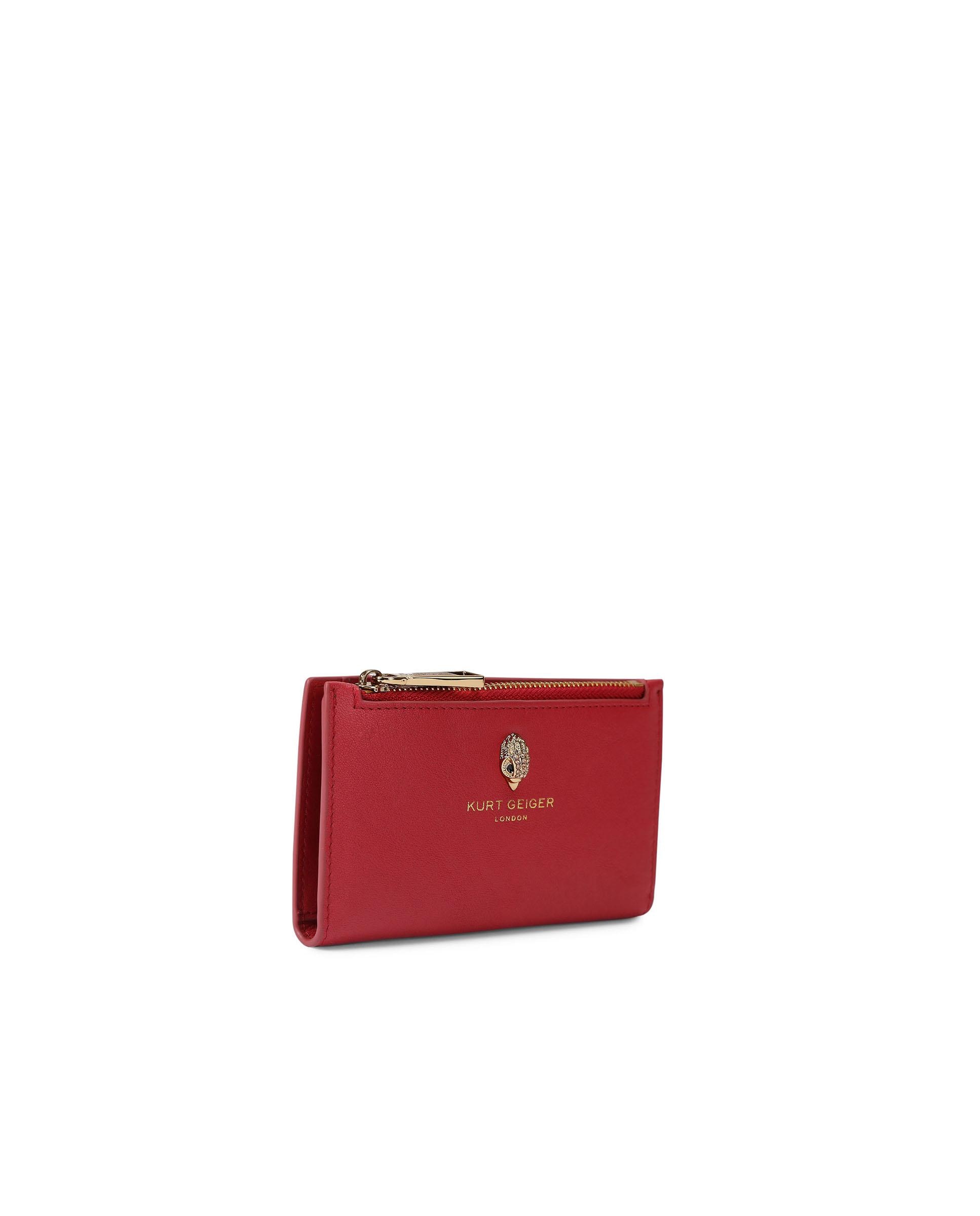Cartera plegable con cremallera - Kurt Geiger - Rojo Rojo-2