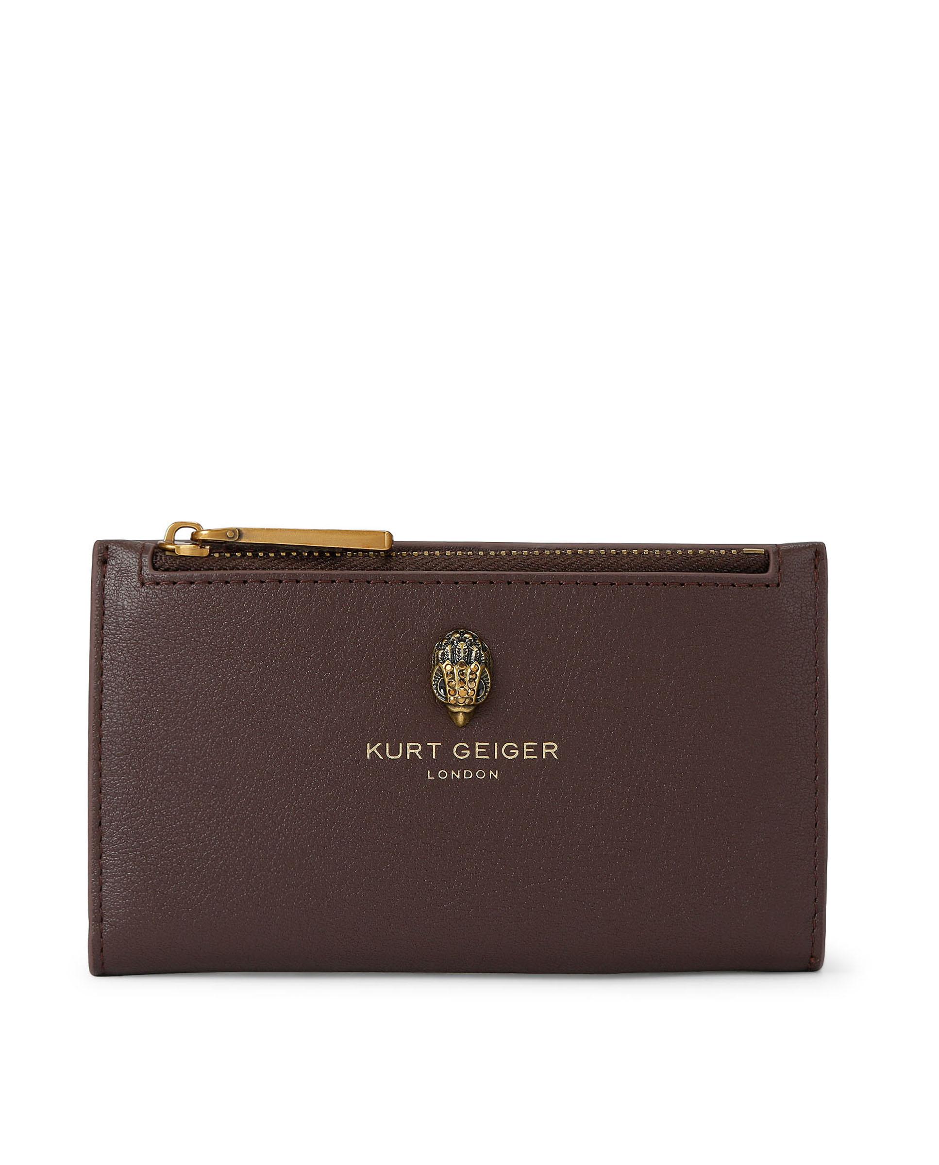 Cartera plegable con cremallera - Kurt Geiger - Marrón oscuro Marrón oscuro-1