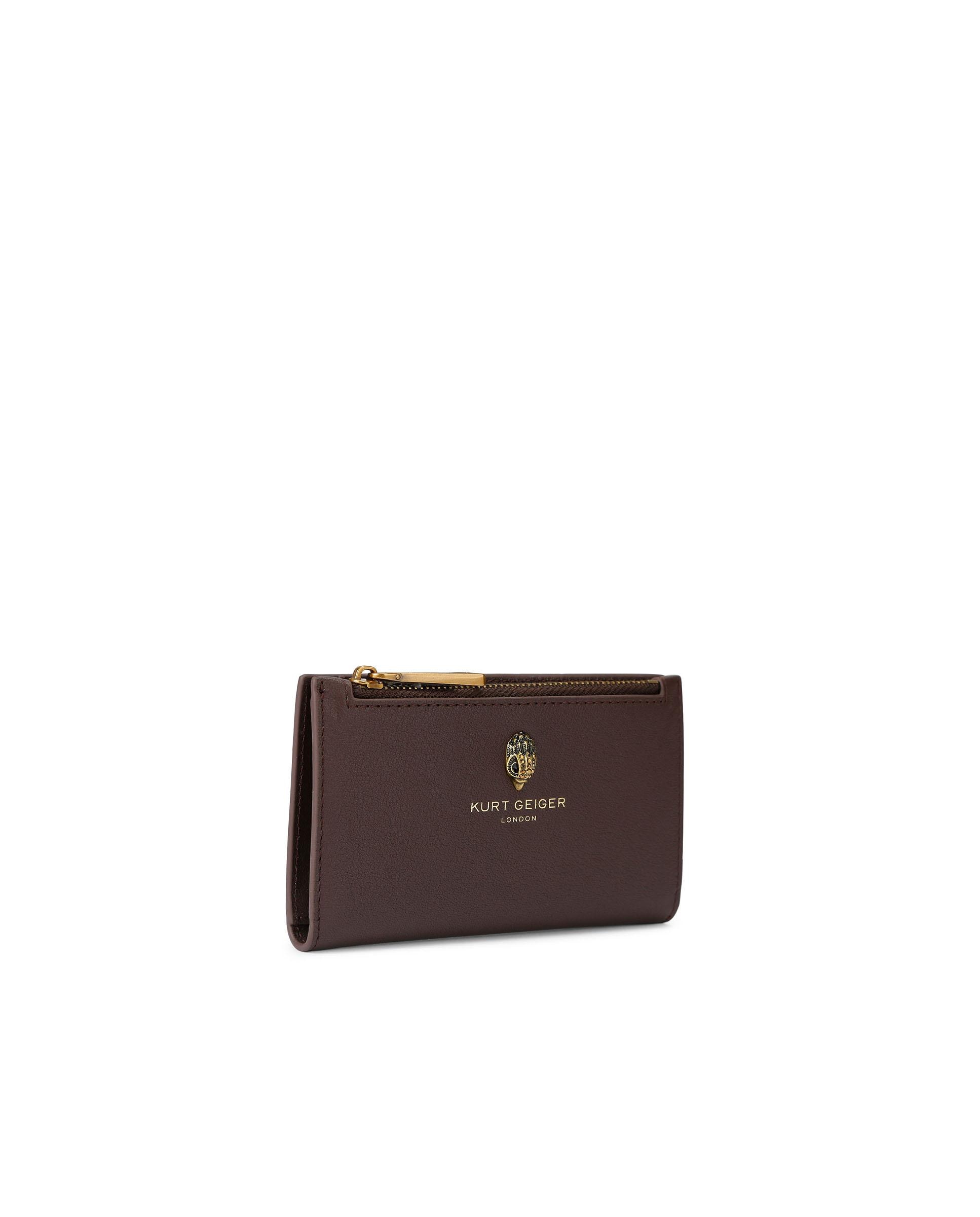 Cartera plegable con cremallera - Kurt Geiger - Marrón oscuro Marrón oscuro-2