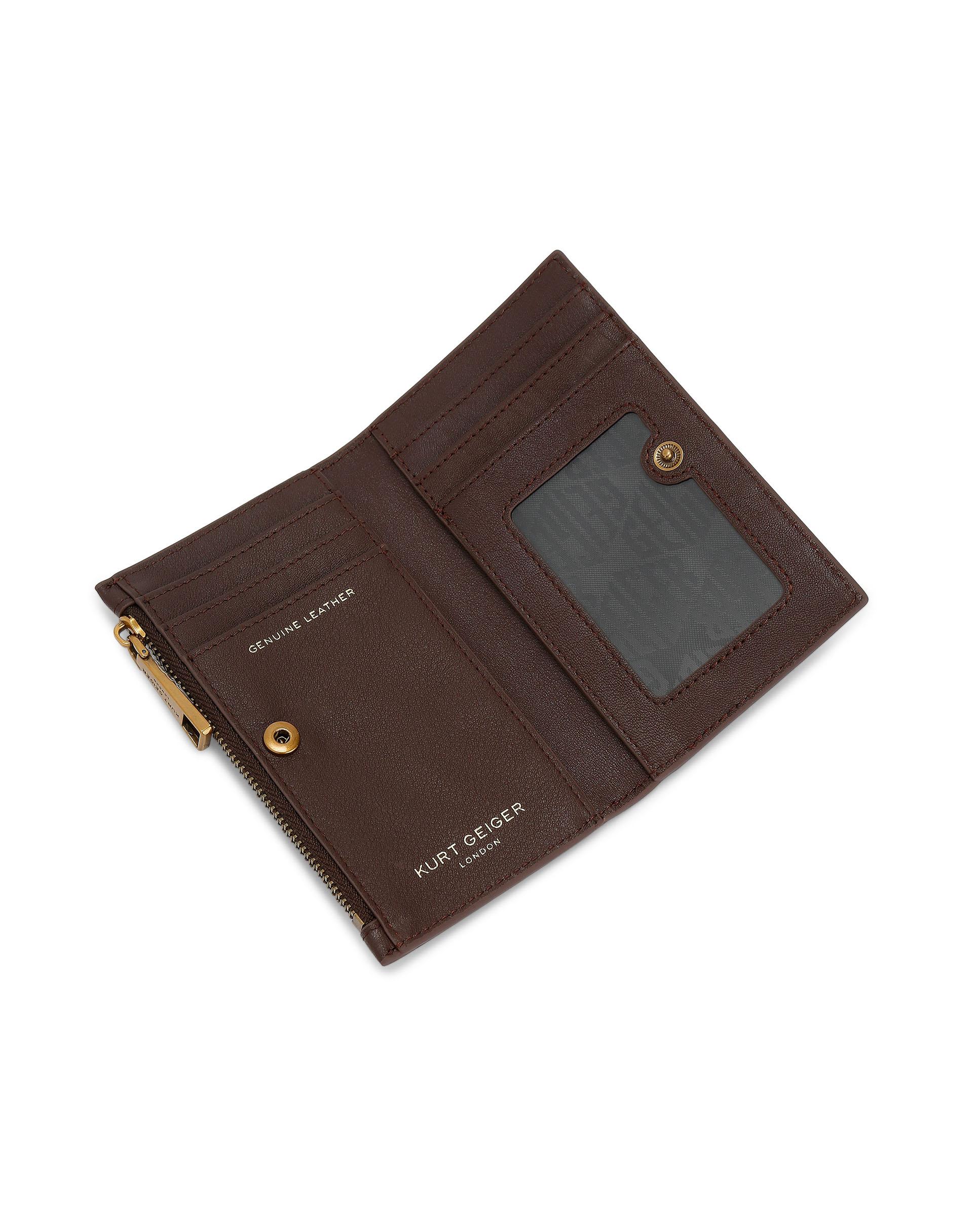 Cartera plegable con cremallera - Kurt Geiger - Marrón oscuro Marrón oscuro-4