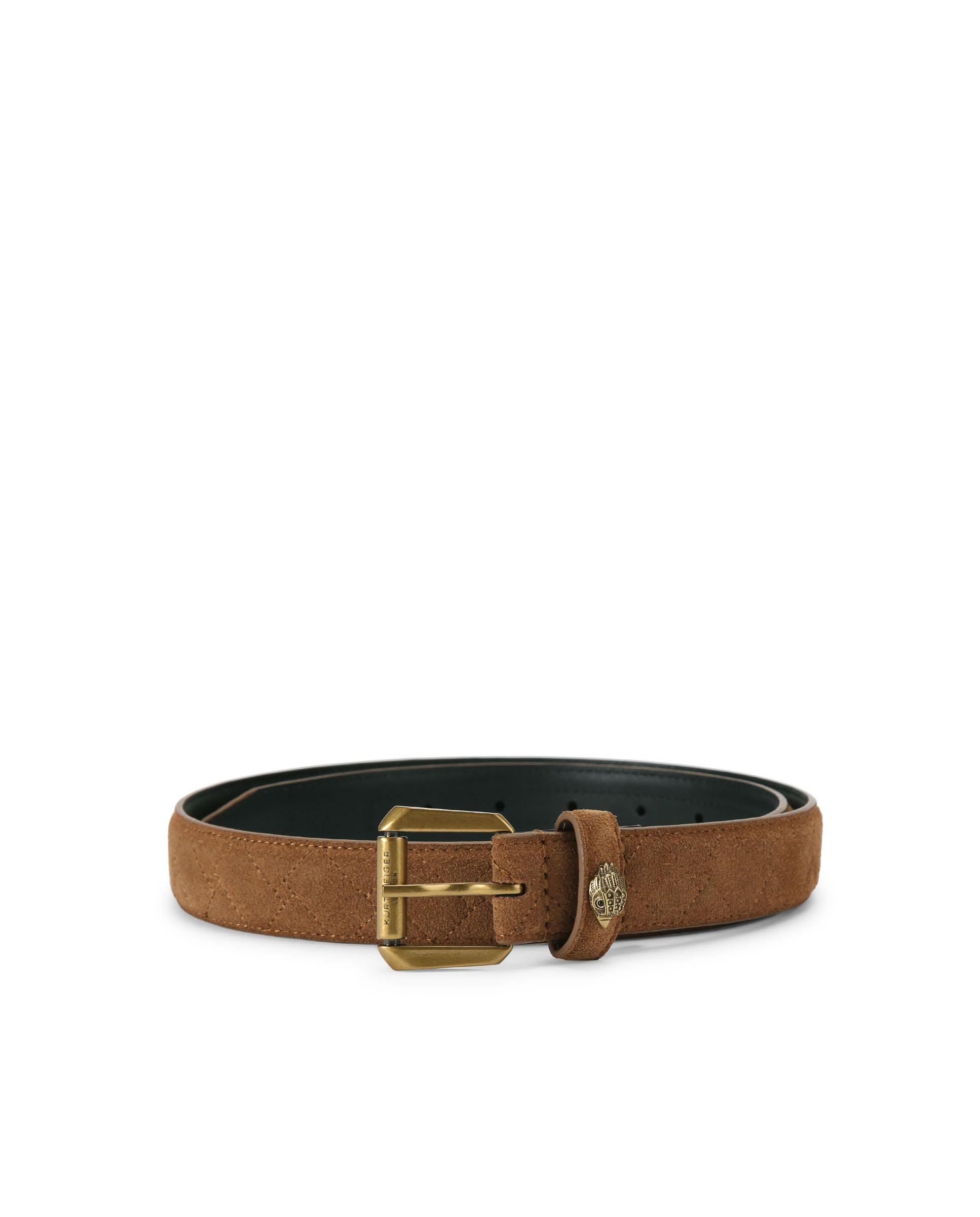 Cinturón de ante con hebilla - Kurt Geiger - Camel Camel-1