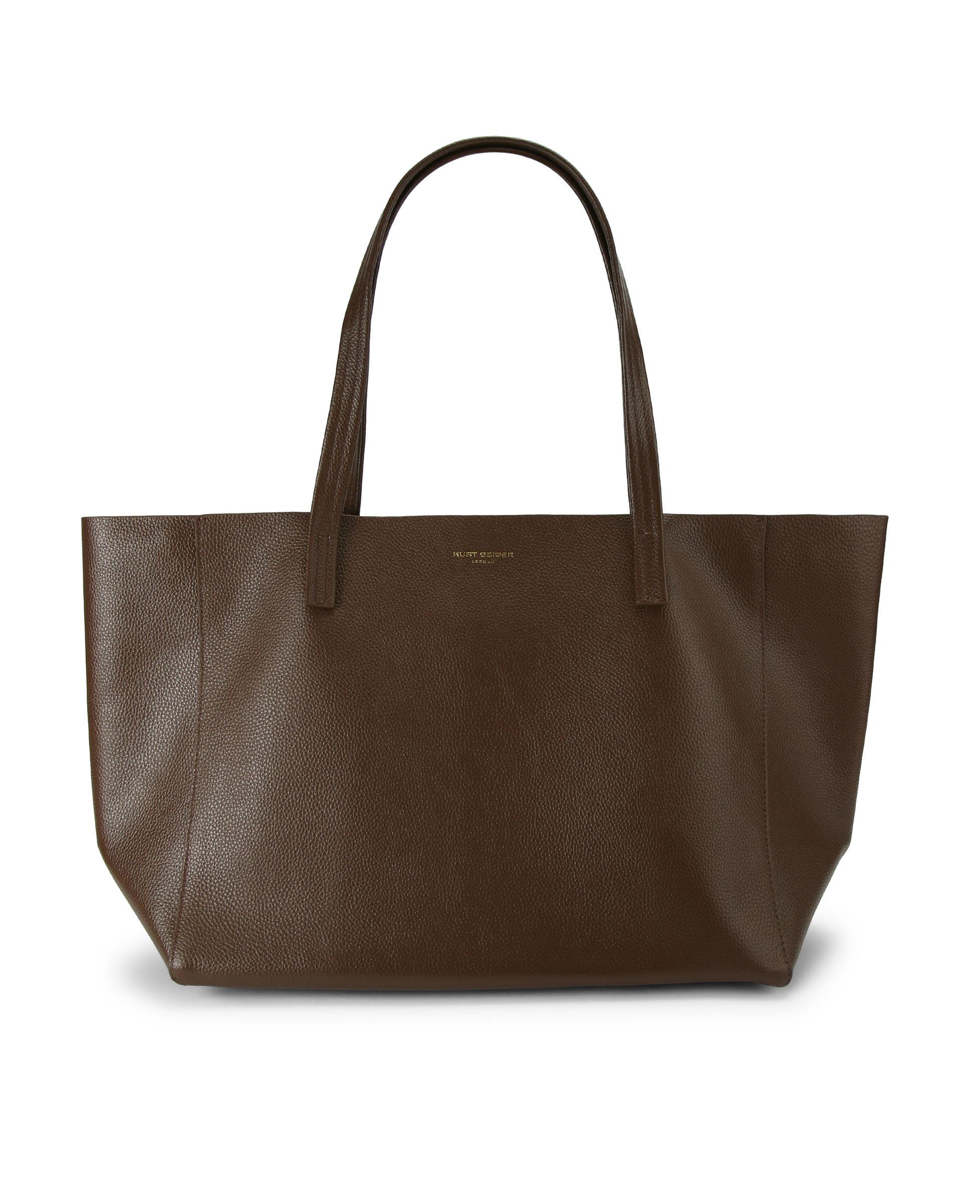 Imagen 0 de Shopper tote de piel Marrón