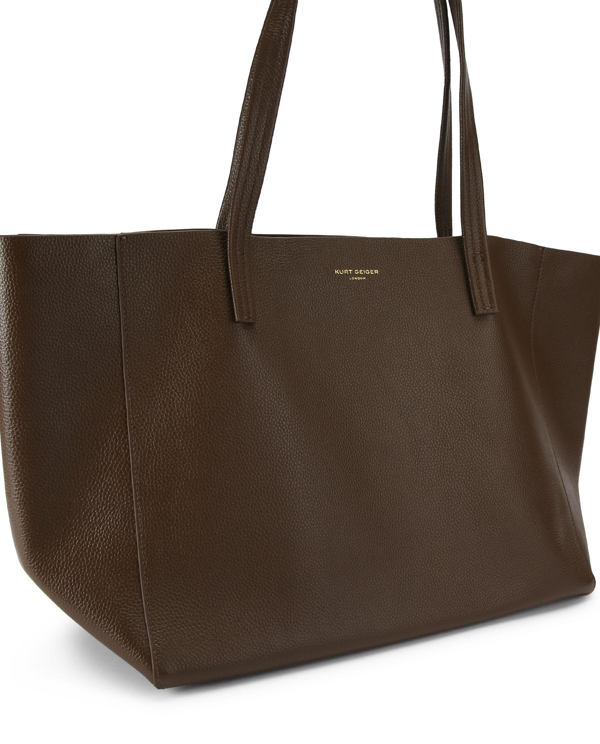 Shopper tote de piel - Kurt Geiger - Marrón Marrón-2