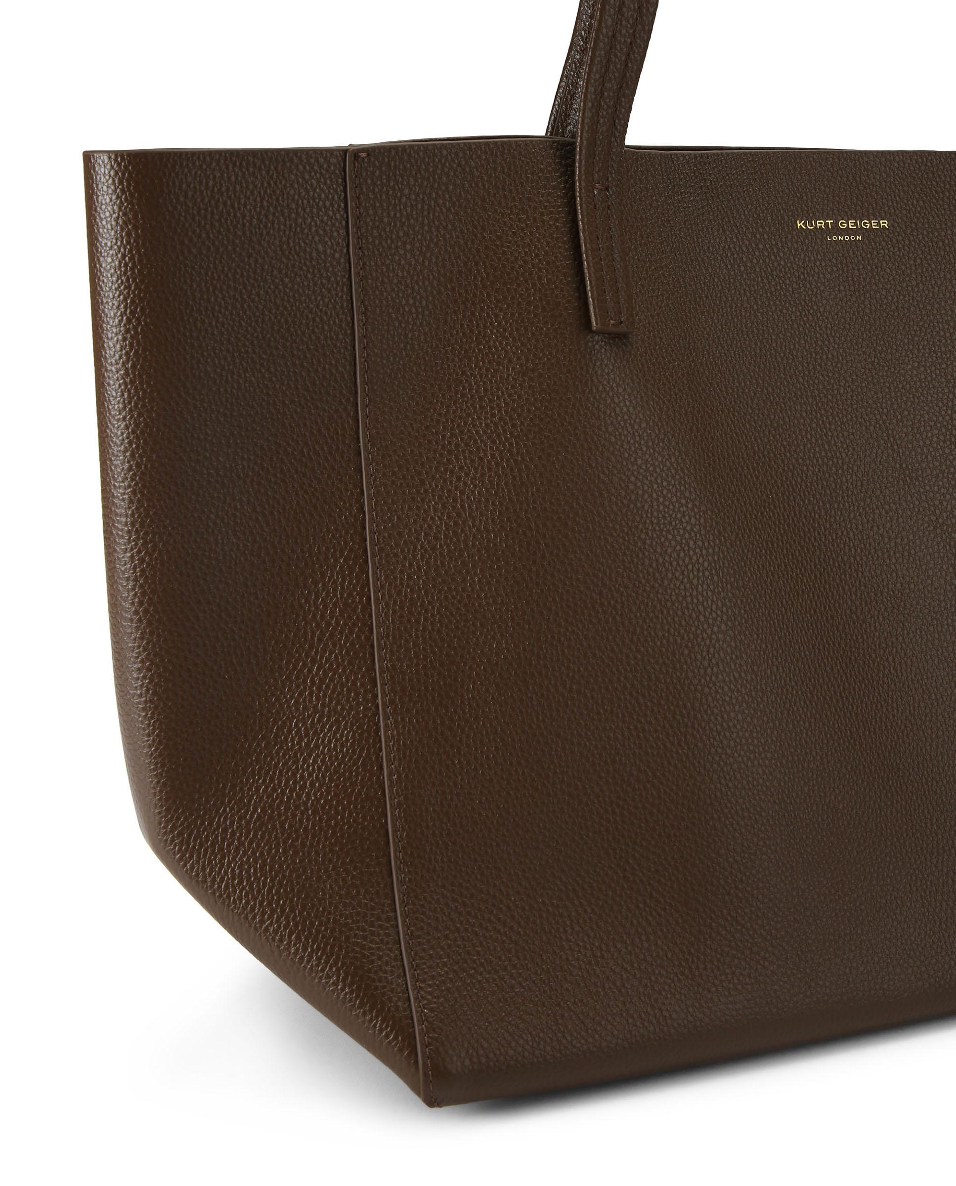 Shopper tote de piel - Kurt Geiger - Marrón Marrón-4