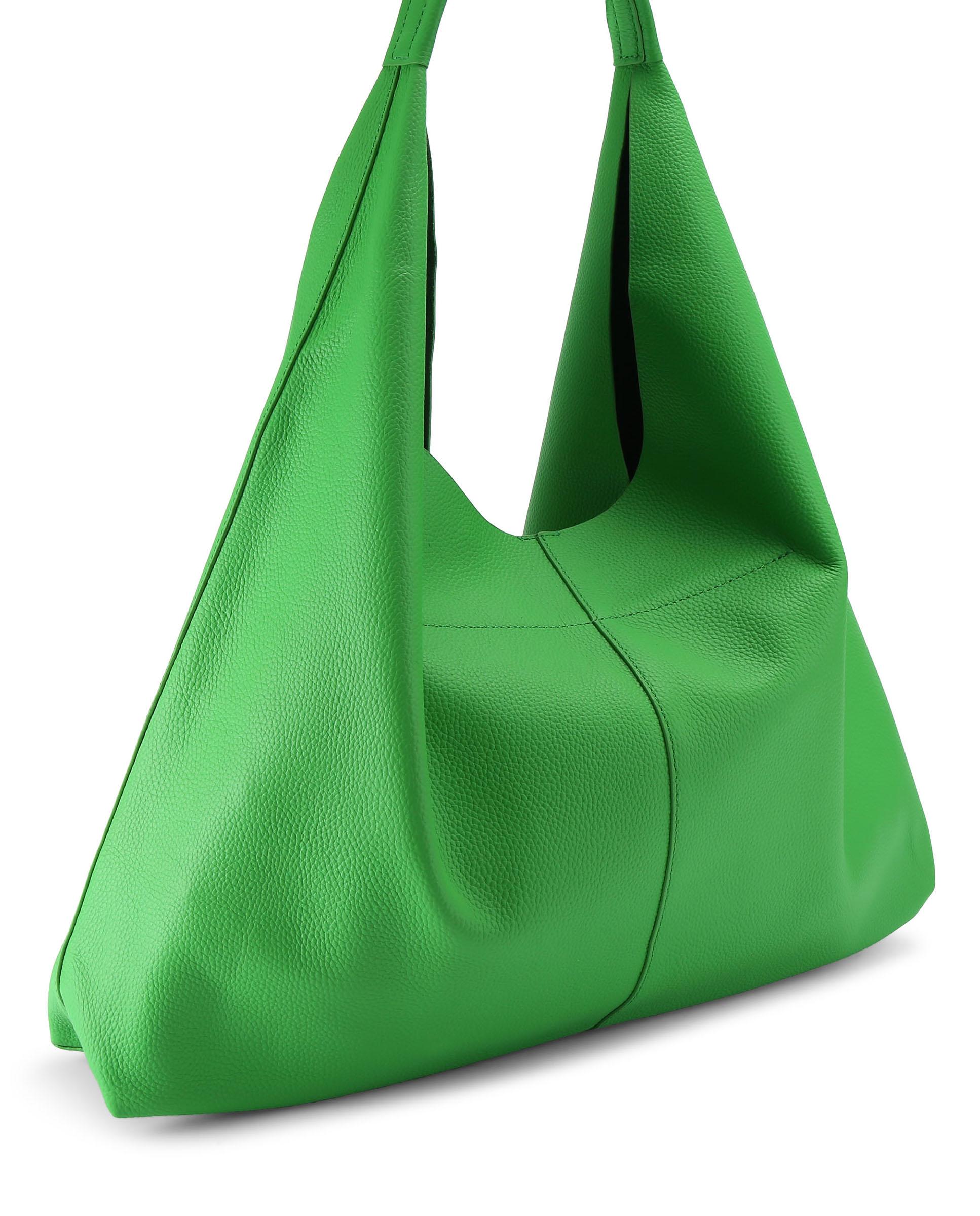 Bolso de hombro grande de ante - Kurt Geiger - Verde flúor Verde flúor-2