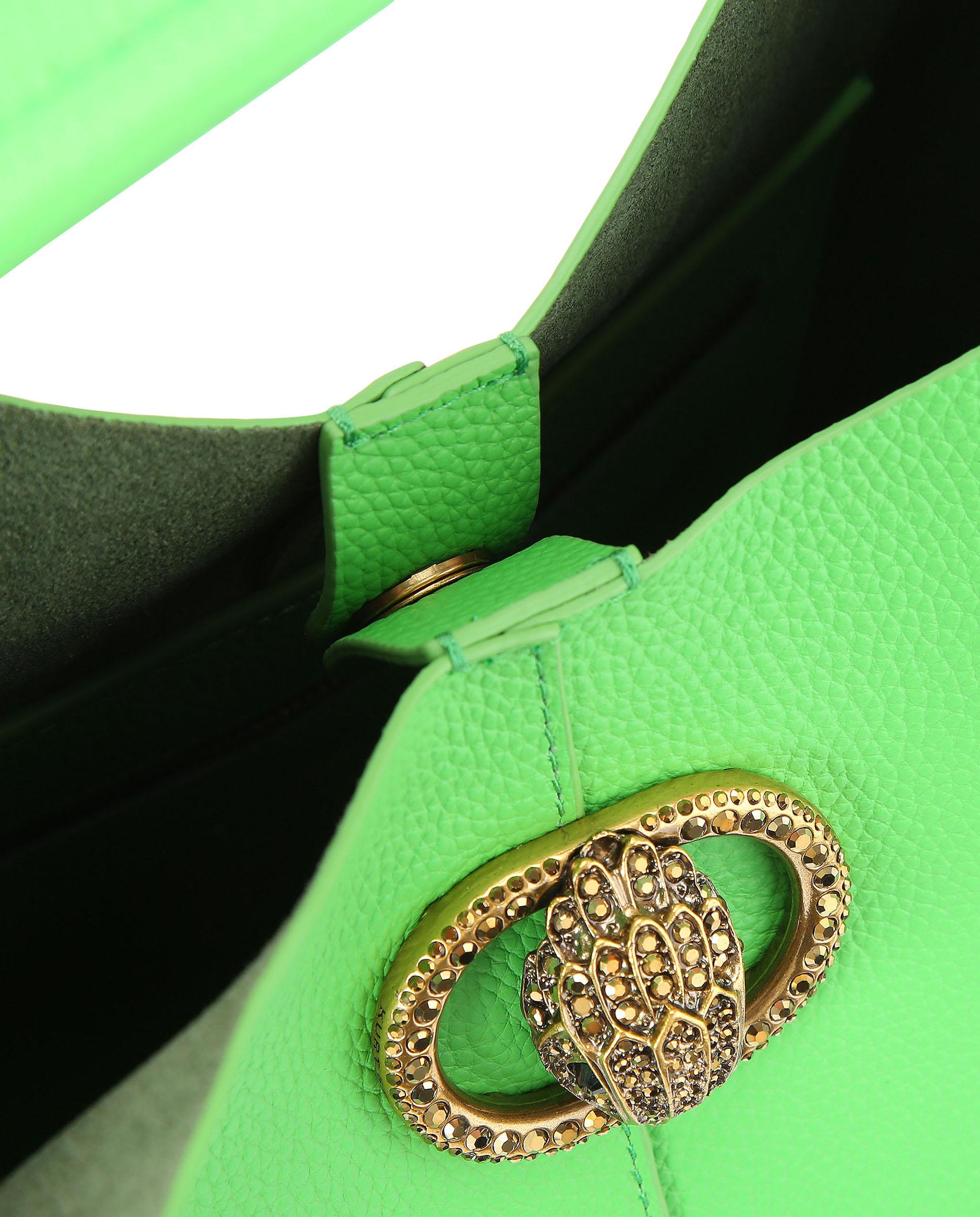 Bolso de hombro grande de ante - Kurt Geiger - Verde flúor Verde flúor-5
