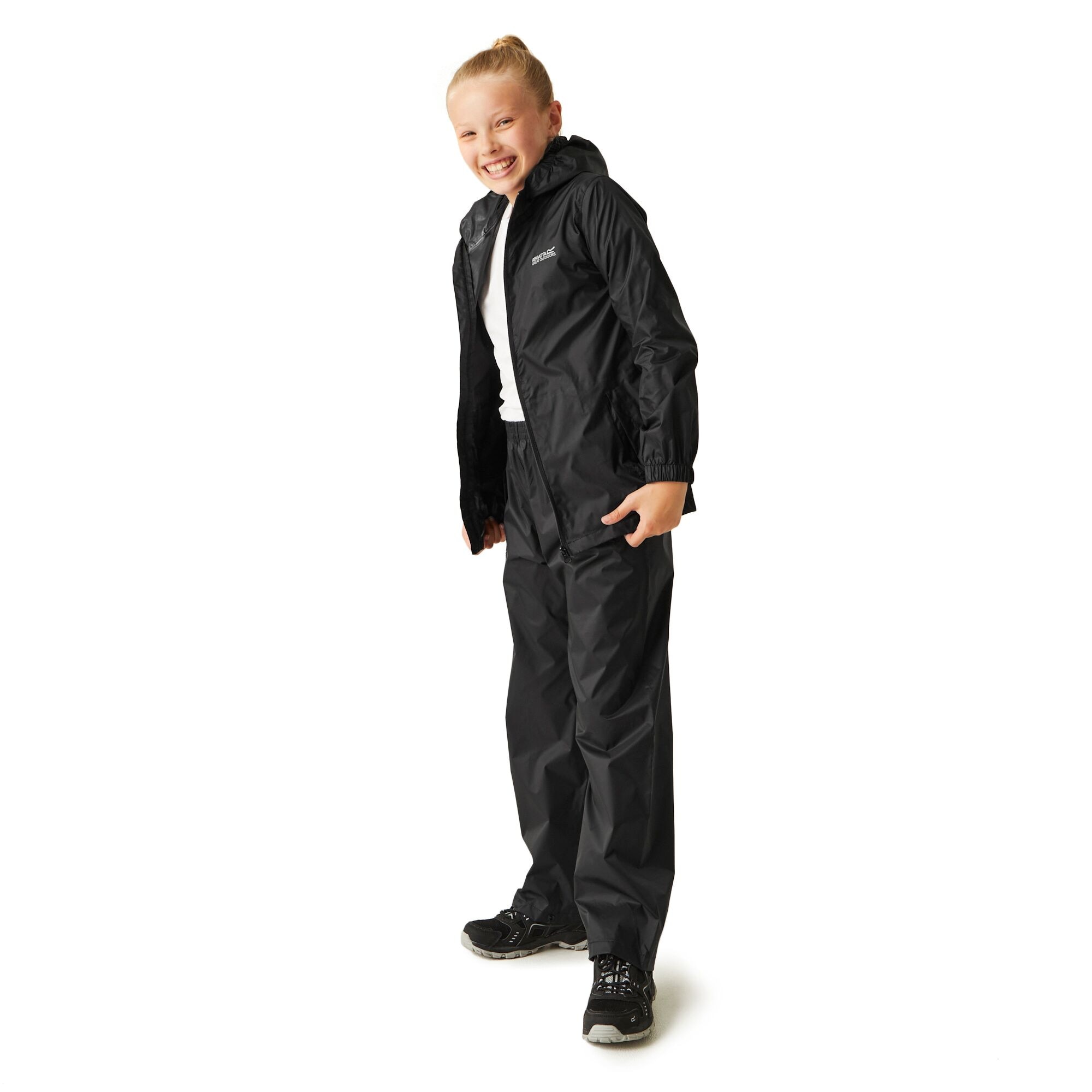 Chubasquero de niños Pack It III Regatta - Negro Negro-3