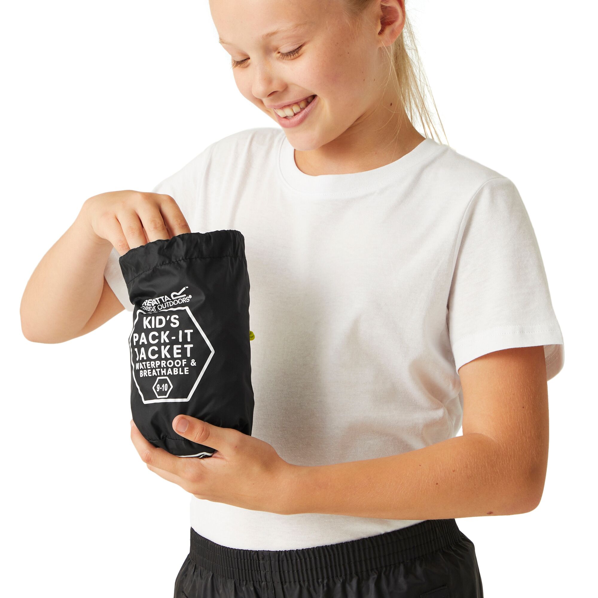 Chubasquero de niños Pack It III Regatta - Negro Negro-5