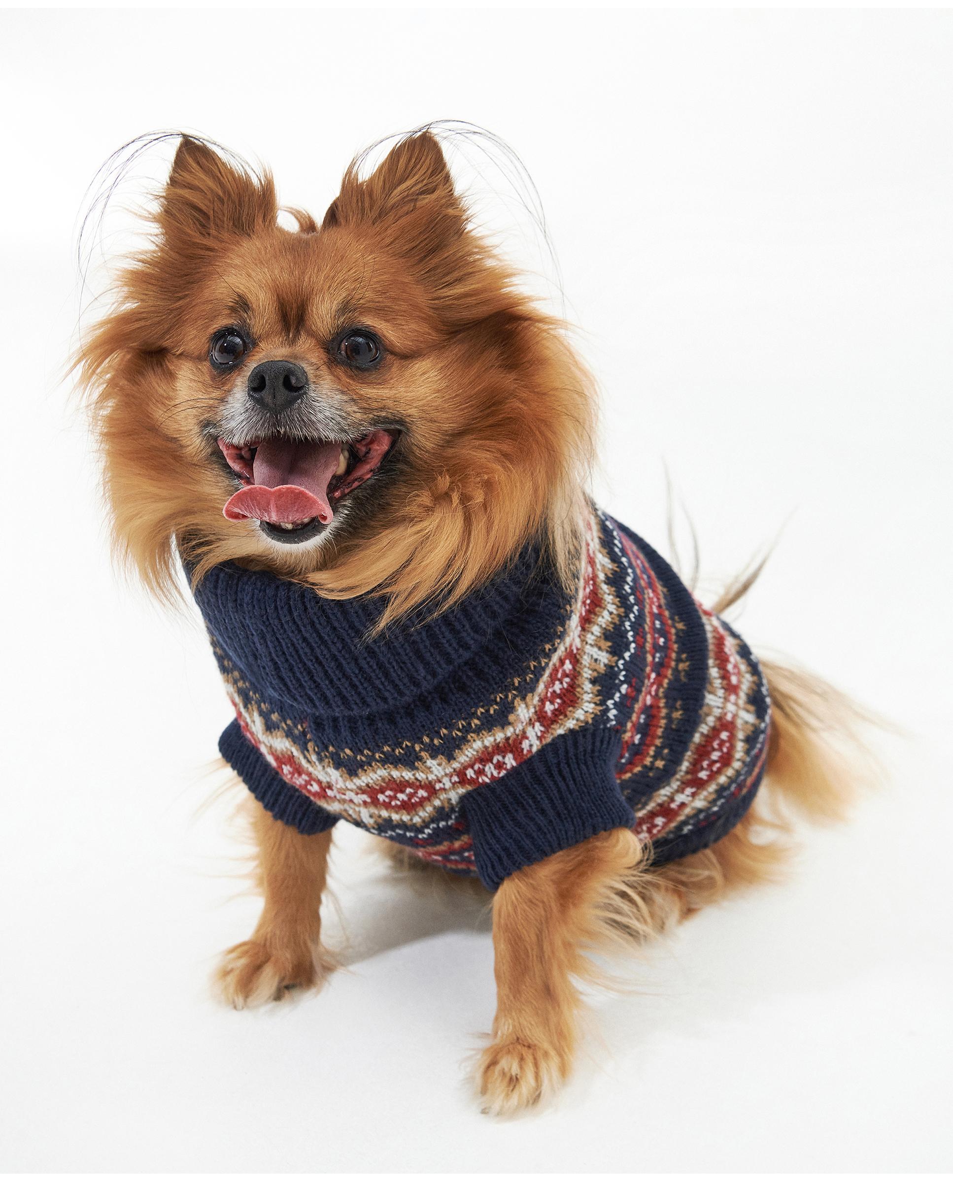 Abrigo Barbour Case Fair Isle Dog Jumper Rojo-2