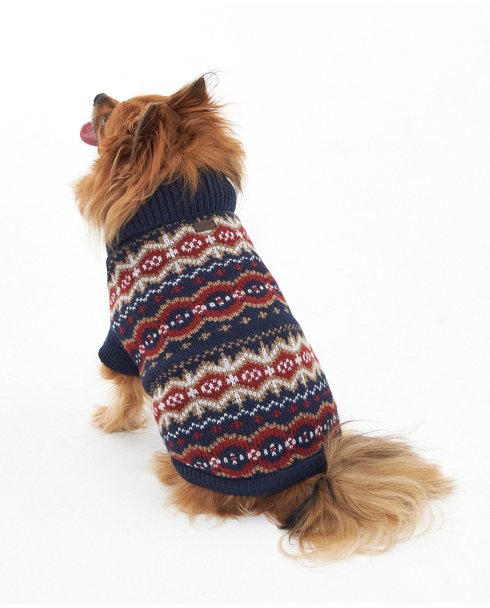 Abrigo Barbour Case Fair Isle Dog Jumper Rojo-5