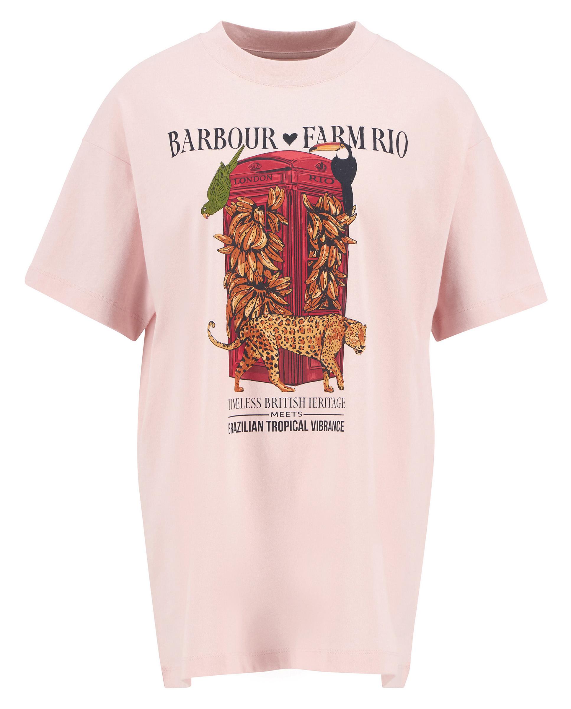 Camiseta de mujer de manga corta y cuello redondo - Barbour - Rosa Rosa-6