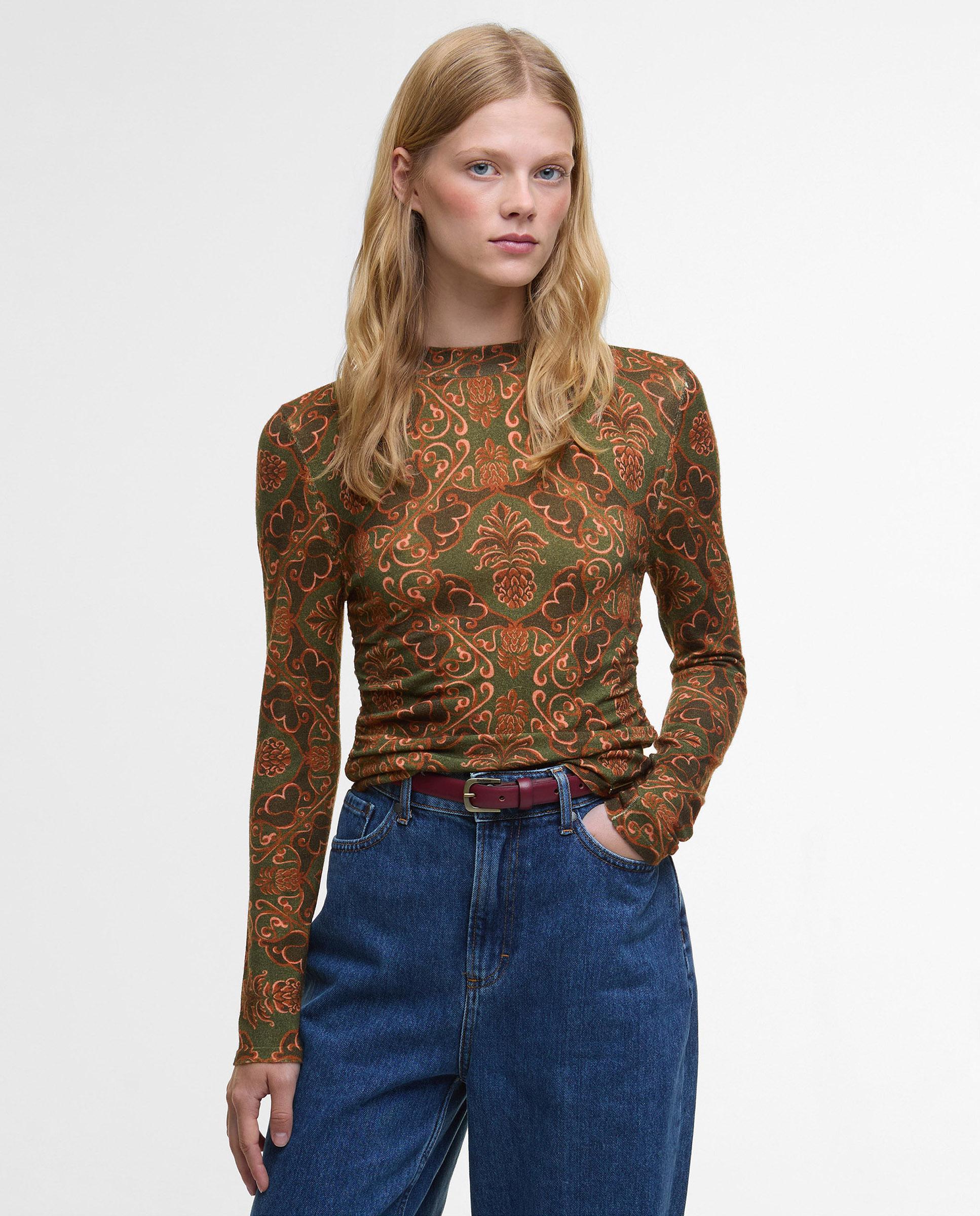 Camiseta de mujer de manga larga y cuello redondo - Barbour - Multicolor Multicolor-1