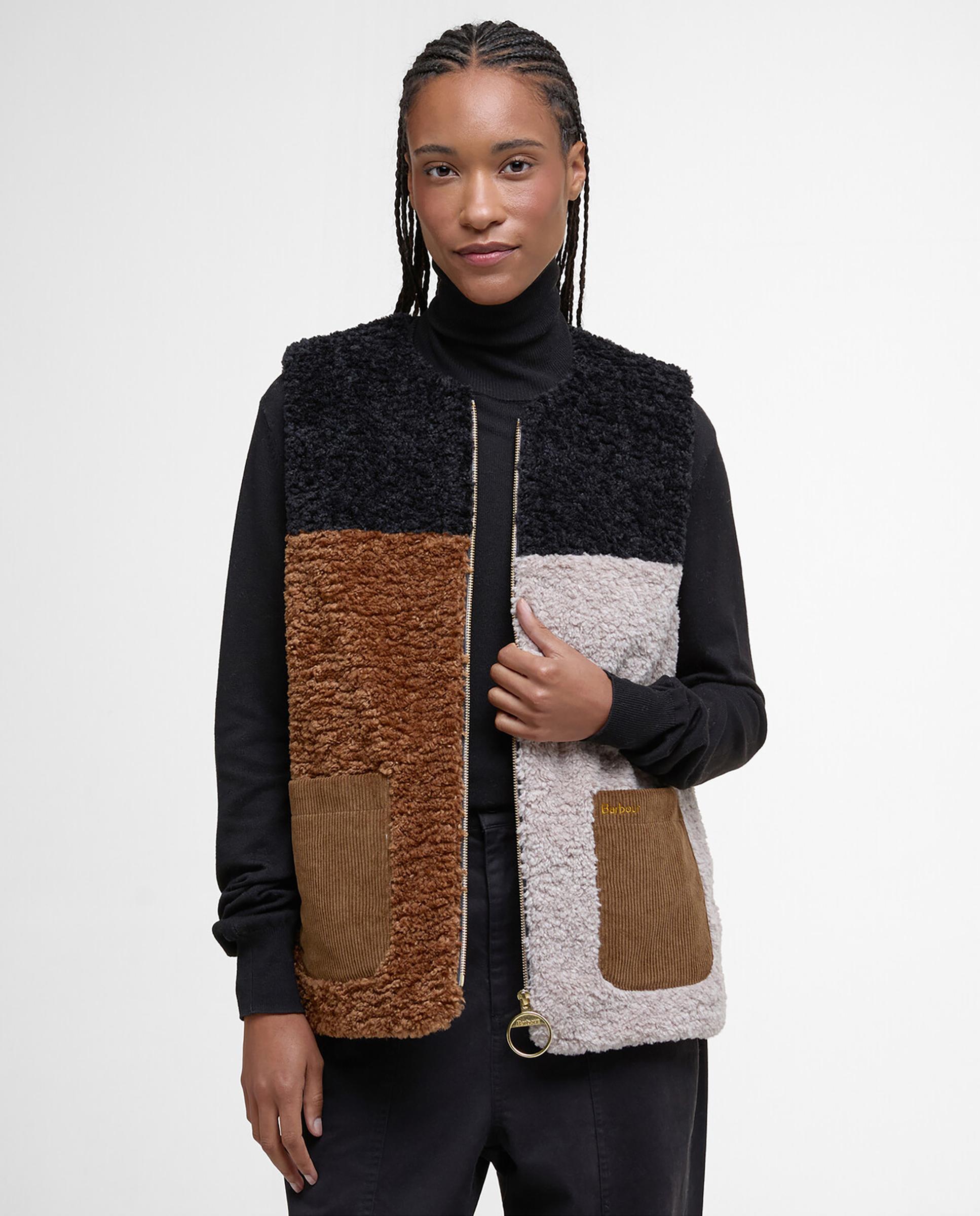 Chaleco de mujer con cierre frontal con cremallera y tirador metálico - Barbour - Camel Camel-1