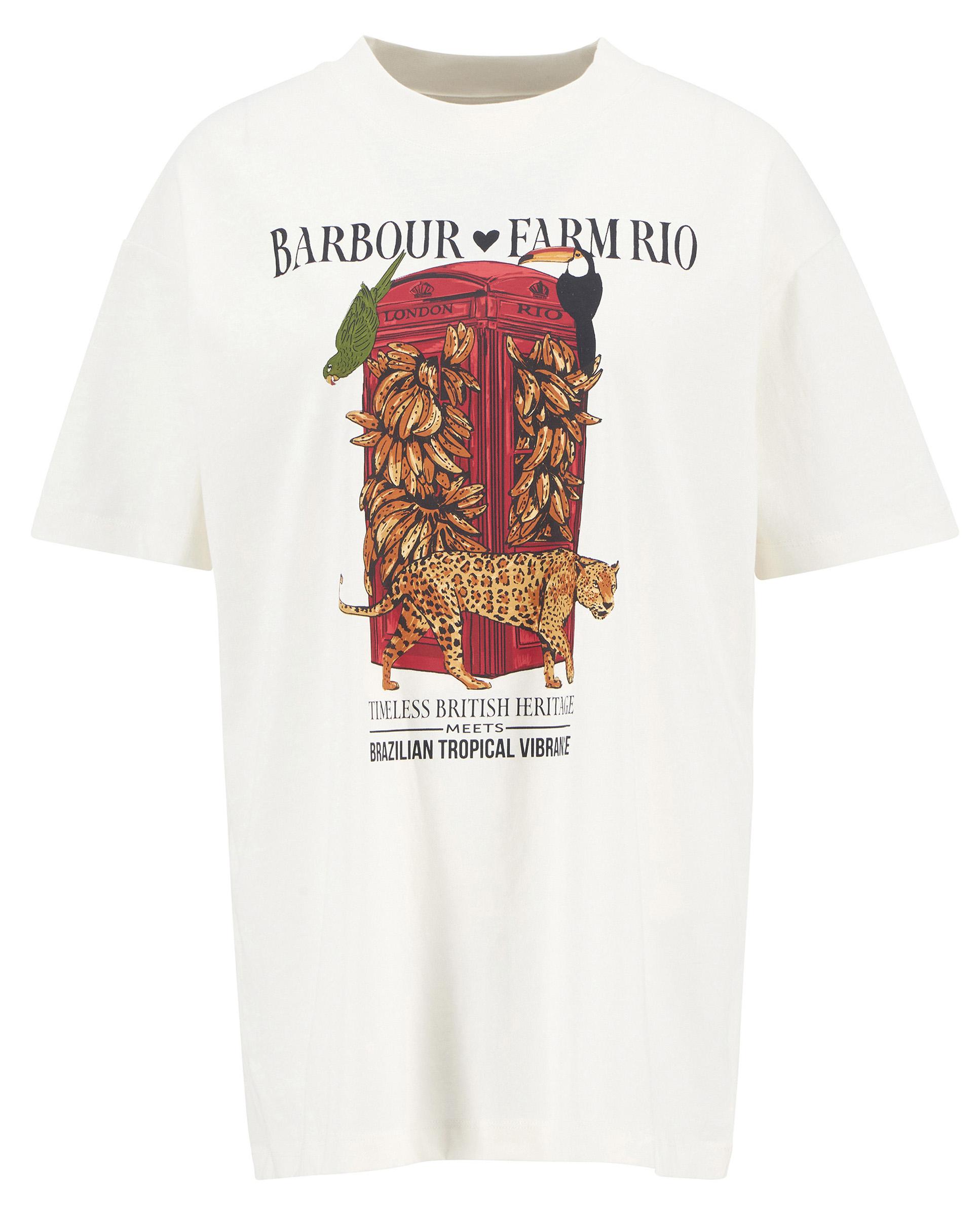 Camiseta de mujer de manga corta y cuello redondo - Barbour - Blanco Blanco-6
