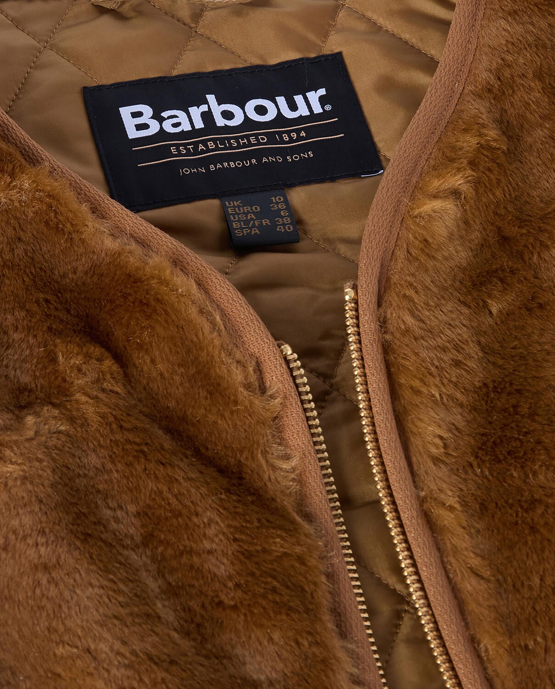 Chaleco de mujer efecto pelo con cierre de cremallera y bolsillo frontales - Barbour - Marrón Marrón-8
