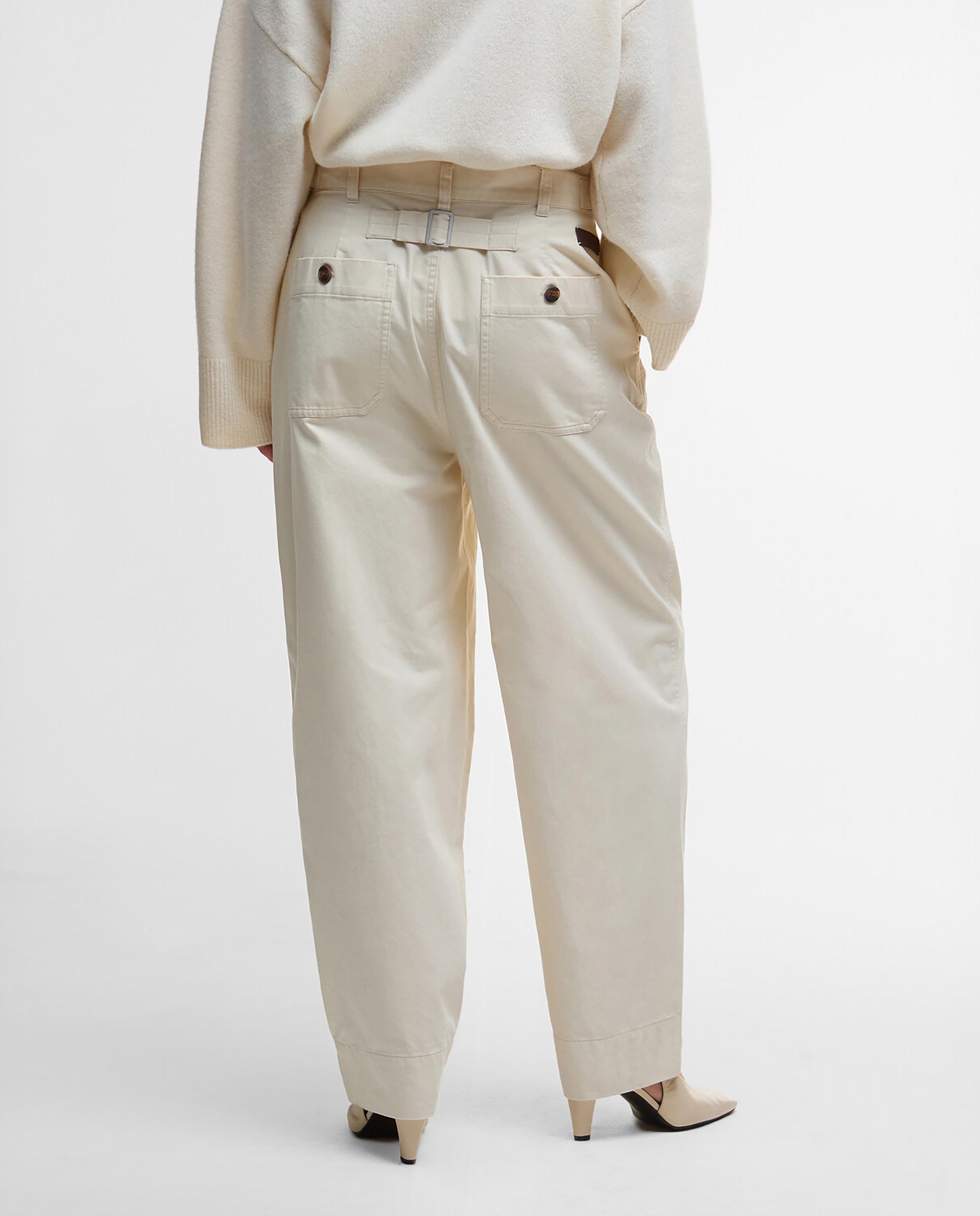 Pantalones vaqueros rectos de mujer con trabillas en cintura y sistema de ajuste trasero - Barbour - Gris Gris-2
