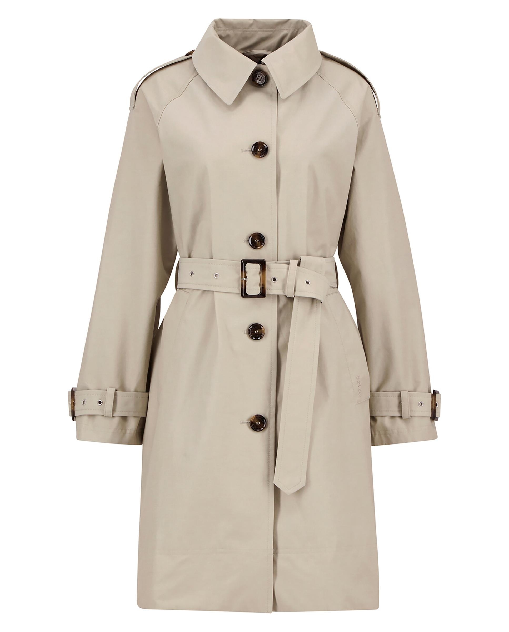 Gabardina de mujer con cierre central abotonado y cinturón a juego con cierre de hebilla ajustable a la cintura - Barbour - Gris Gris-8