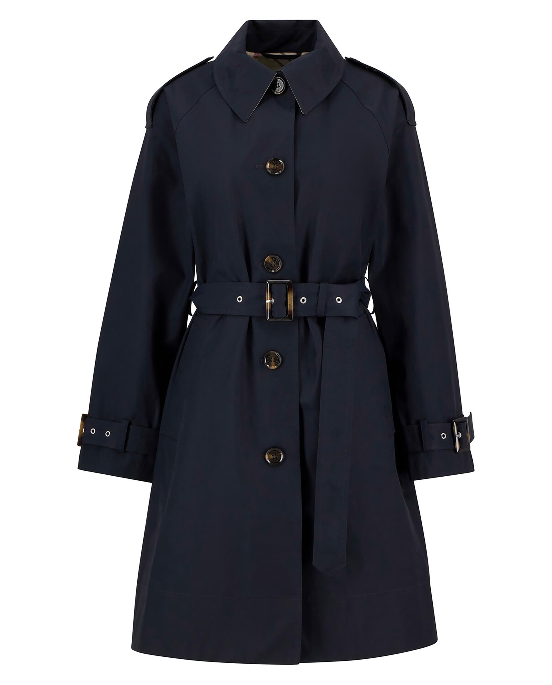 Gabardina de mujer con cierre central abotonado y cinturón a juego con cierre de hebilla ajustable a la cintura - Barbour - Azul Azul-9