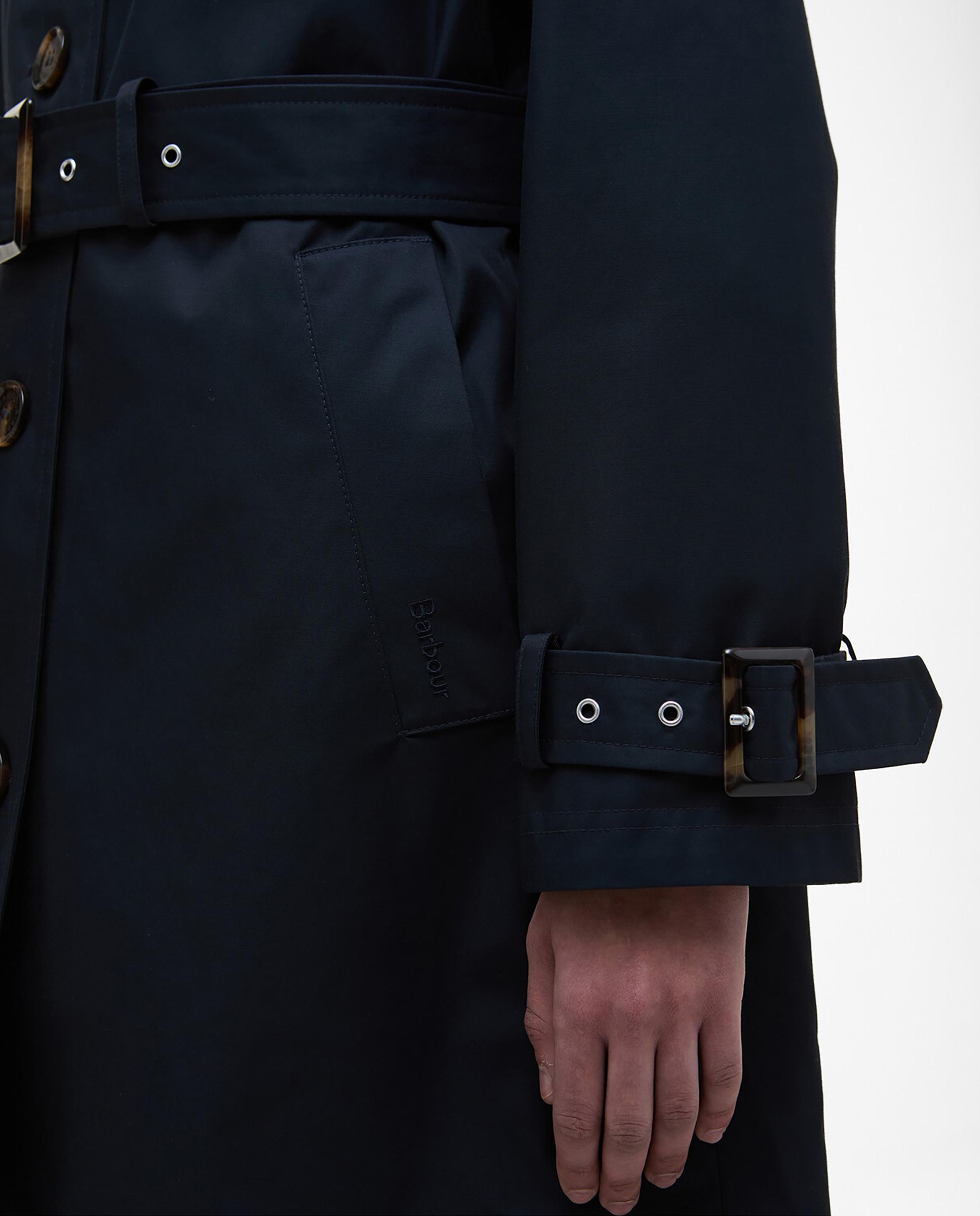 Gabardina de mujer con cierre central abotonado y cinturón a juego con cierre de hebilla ajustable a la cintura - Barbour - Azul Azul-7