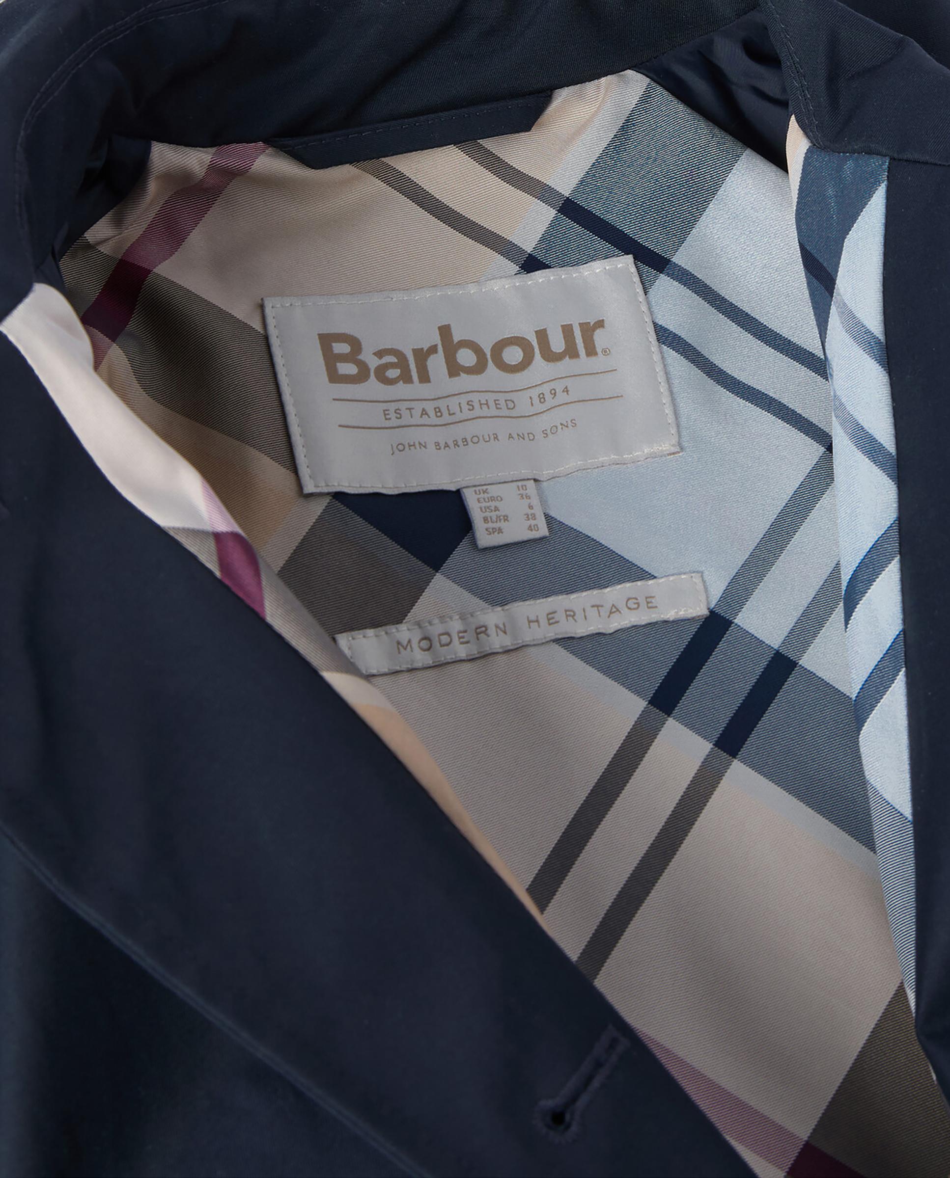 Gabardina de mujer con cierre central abotonado y cinturón a juego con cierre de hebilla ajustable a la cintura - Barbour - Azul Azul-10