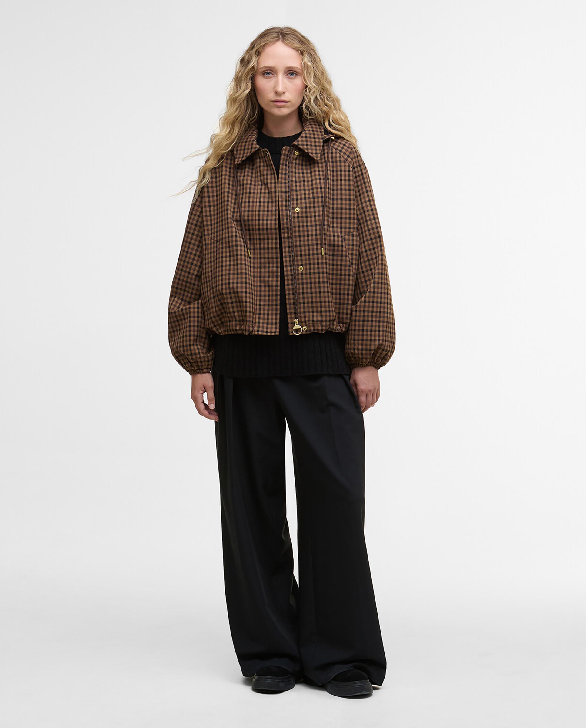 Chaqueta de mujer con cuello clásico y capucha desmontable con cordón ajustable - Barbour - Multicolor Multicolor-3