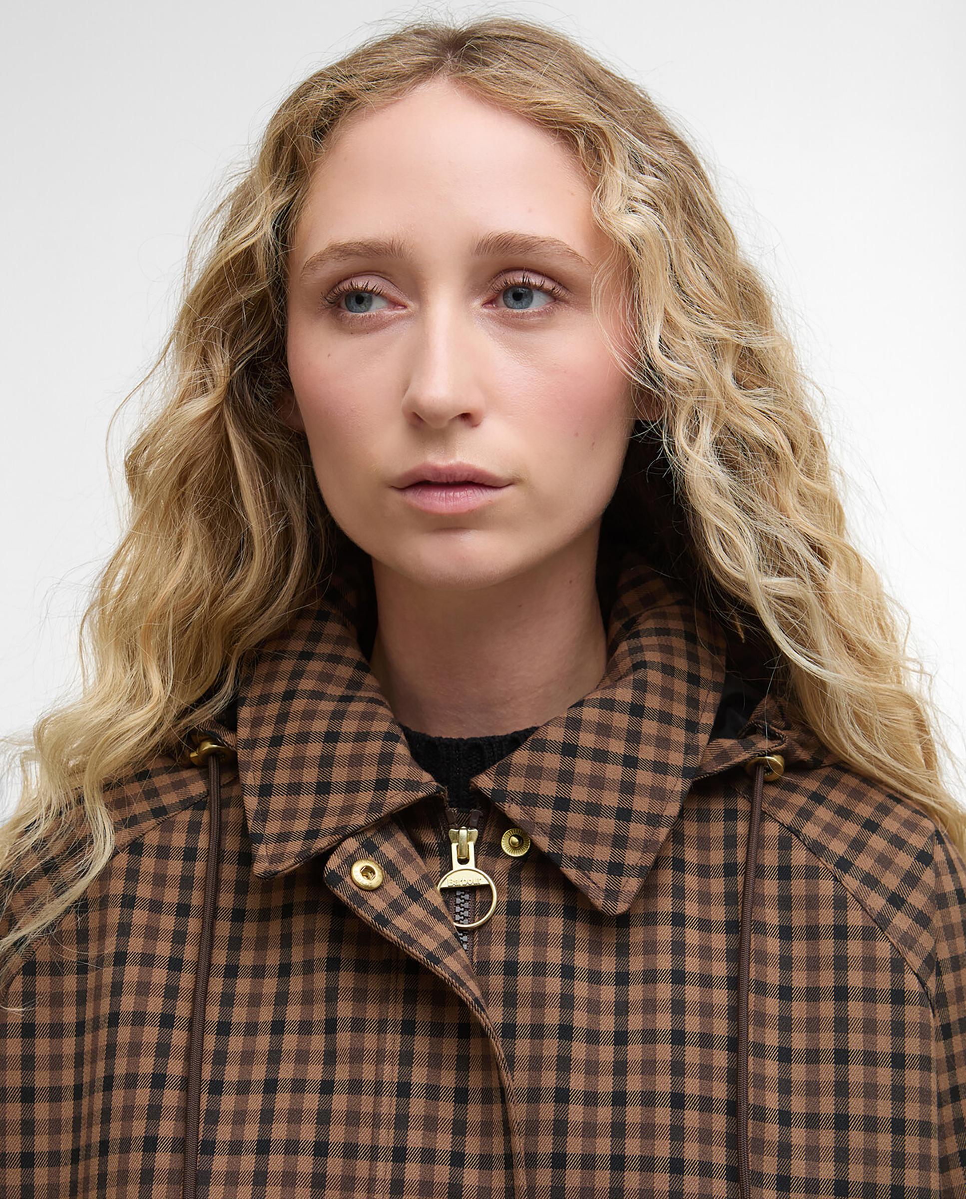 Chaqueta de mujer con cuello clásico y capucha desmontable con cordón ajustable - Barbour - Multicolor Multicolor-4