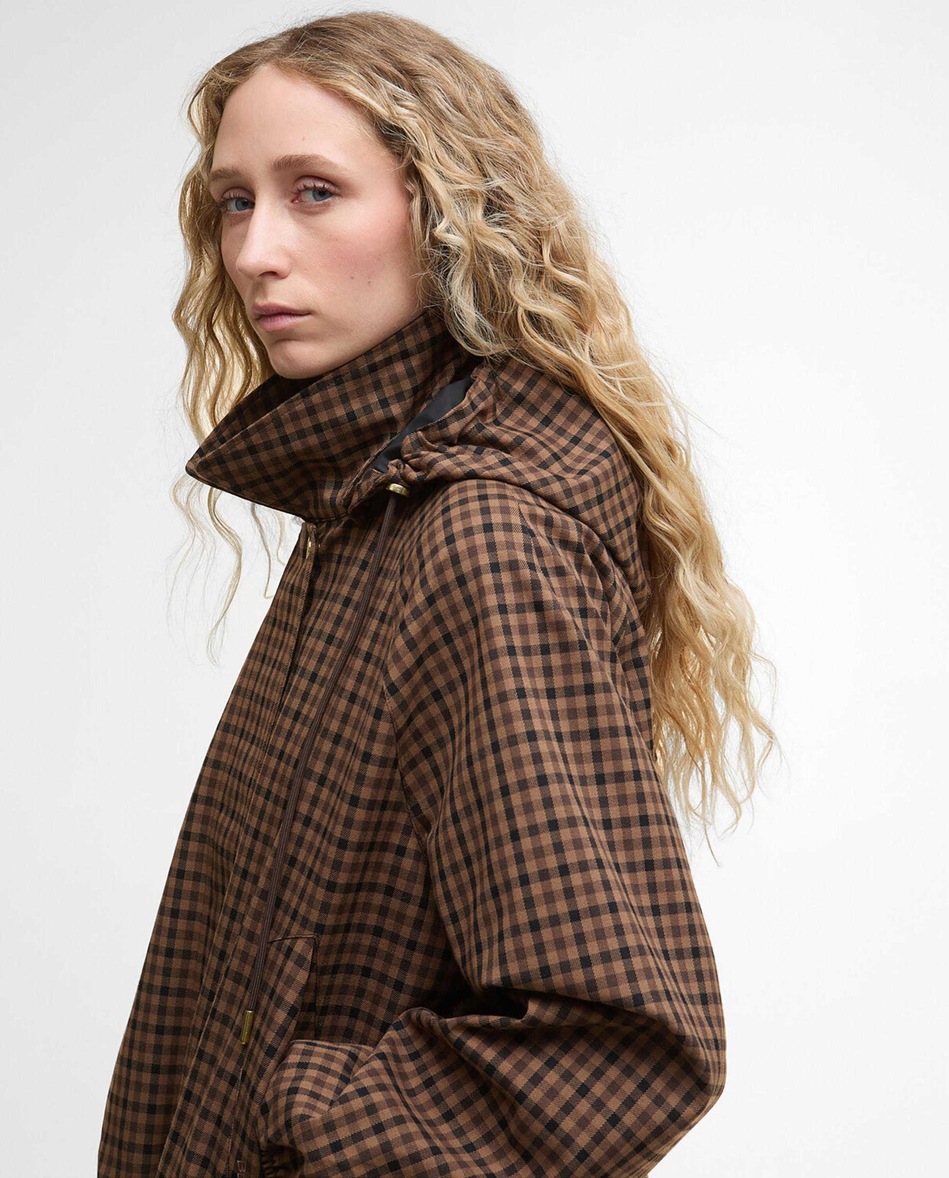 Chaqueta de mujer con cuello clásico y capucha desmontable con cordón ajustable - Barbour - Multicolor Multicolor-5