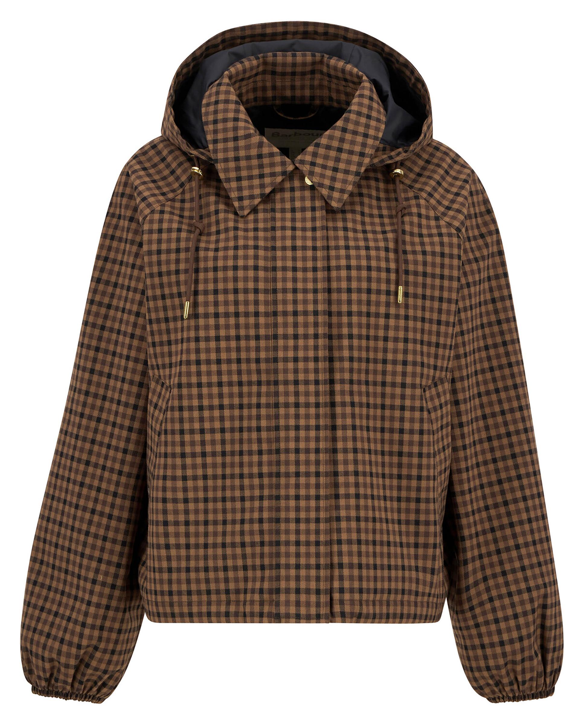Chaqueta de mujer con cuello clásico y capucha desmontable con cordón ajustable - Barbour - Multicolor Multicolor-10