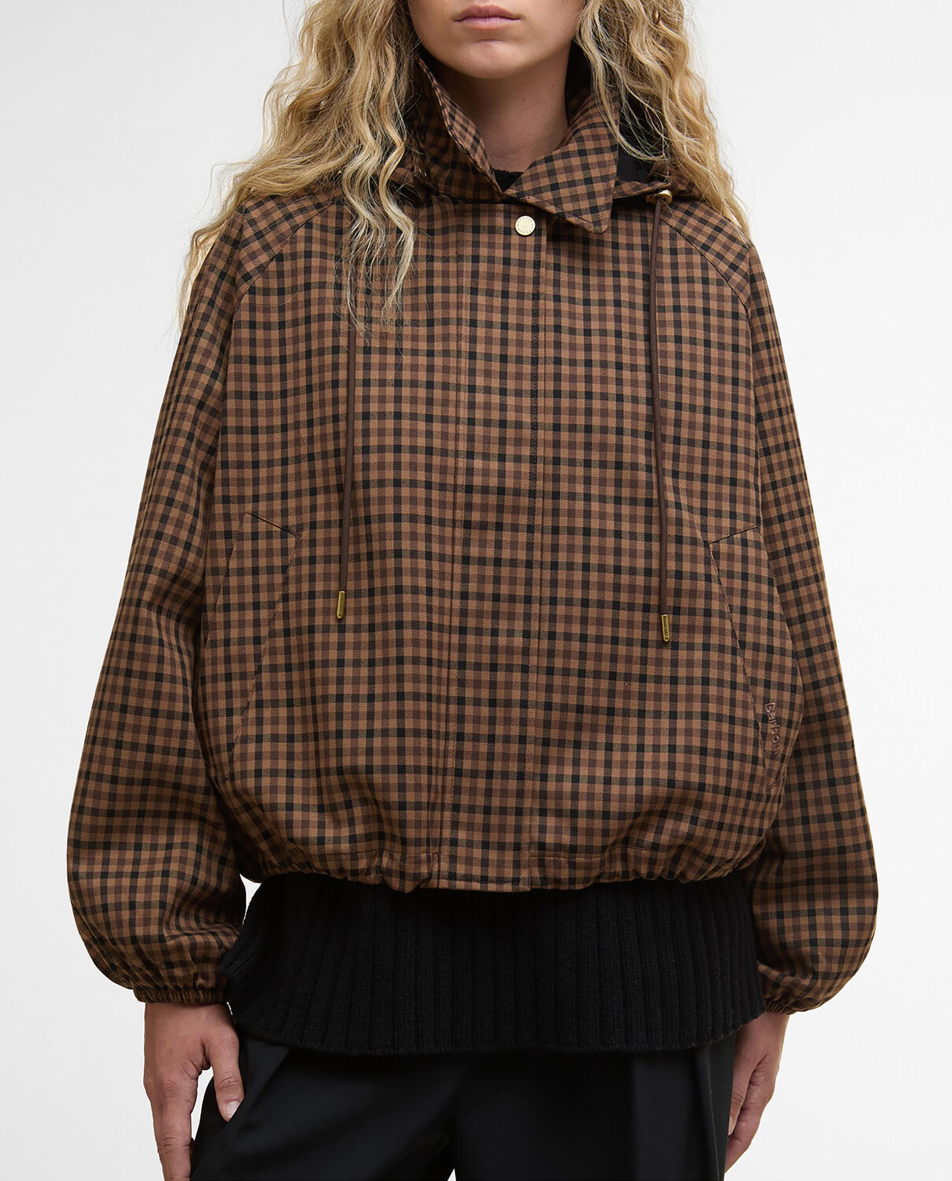 Chaqueta de mujer con cuello clásico y capucha desmontable con cordón ajustable - Barbour - Multicolor Multicolor-6
