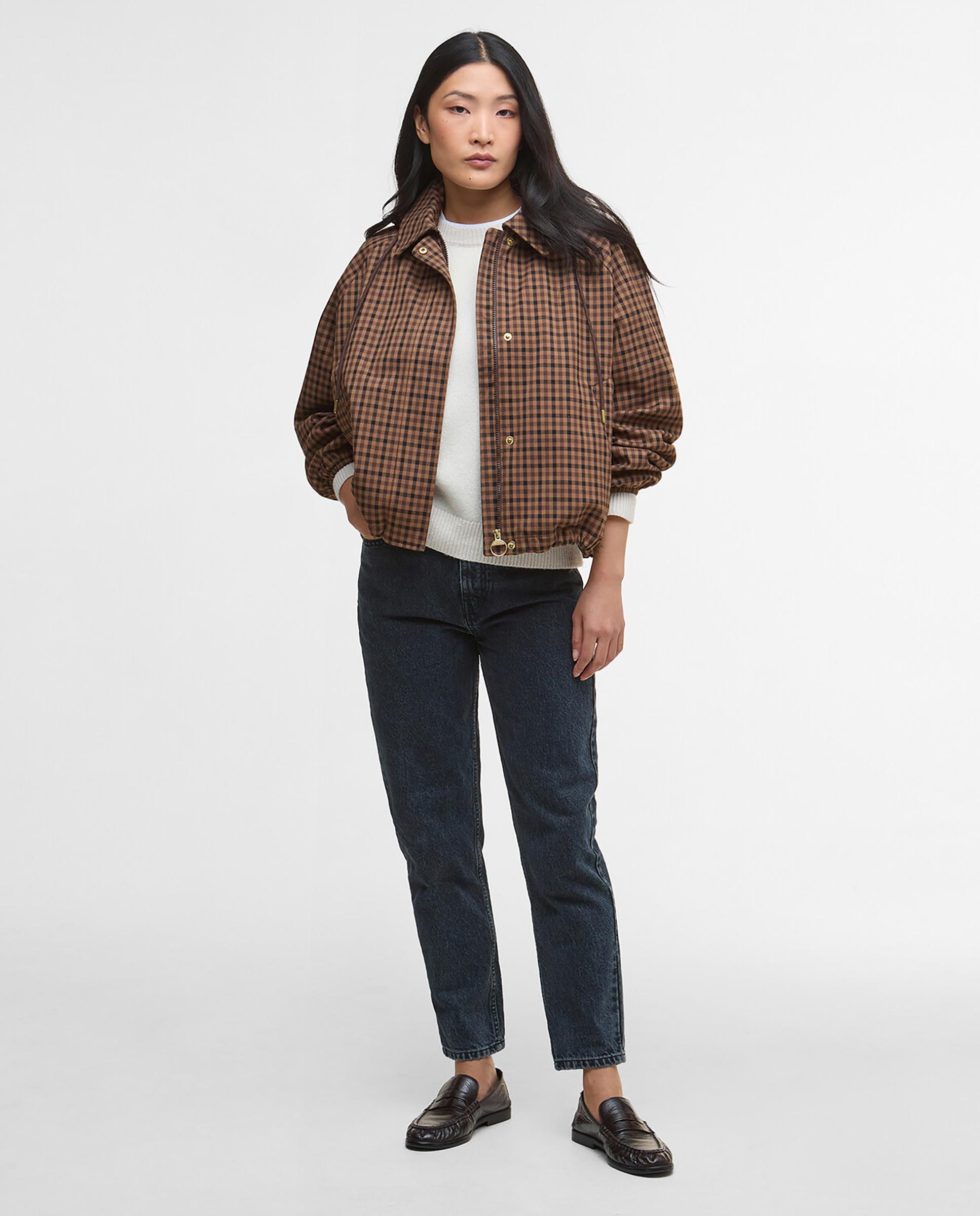 Chaqueta de mujer con cuello clásico y capucha desmontable con cordón ajustable - Barbour - Multicolor Multicolor-8
