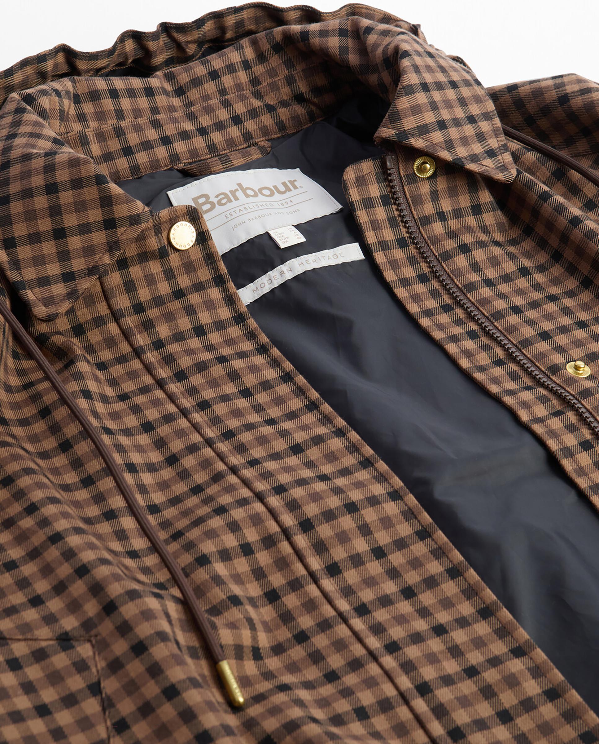 Chaqueta de mujer con cuello clásico y capucha desmontable con cordón ajustable - Barbour - Multicolor Multicolor-9