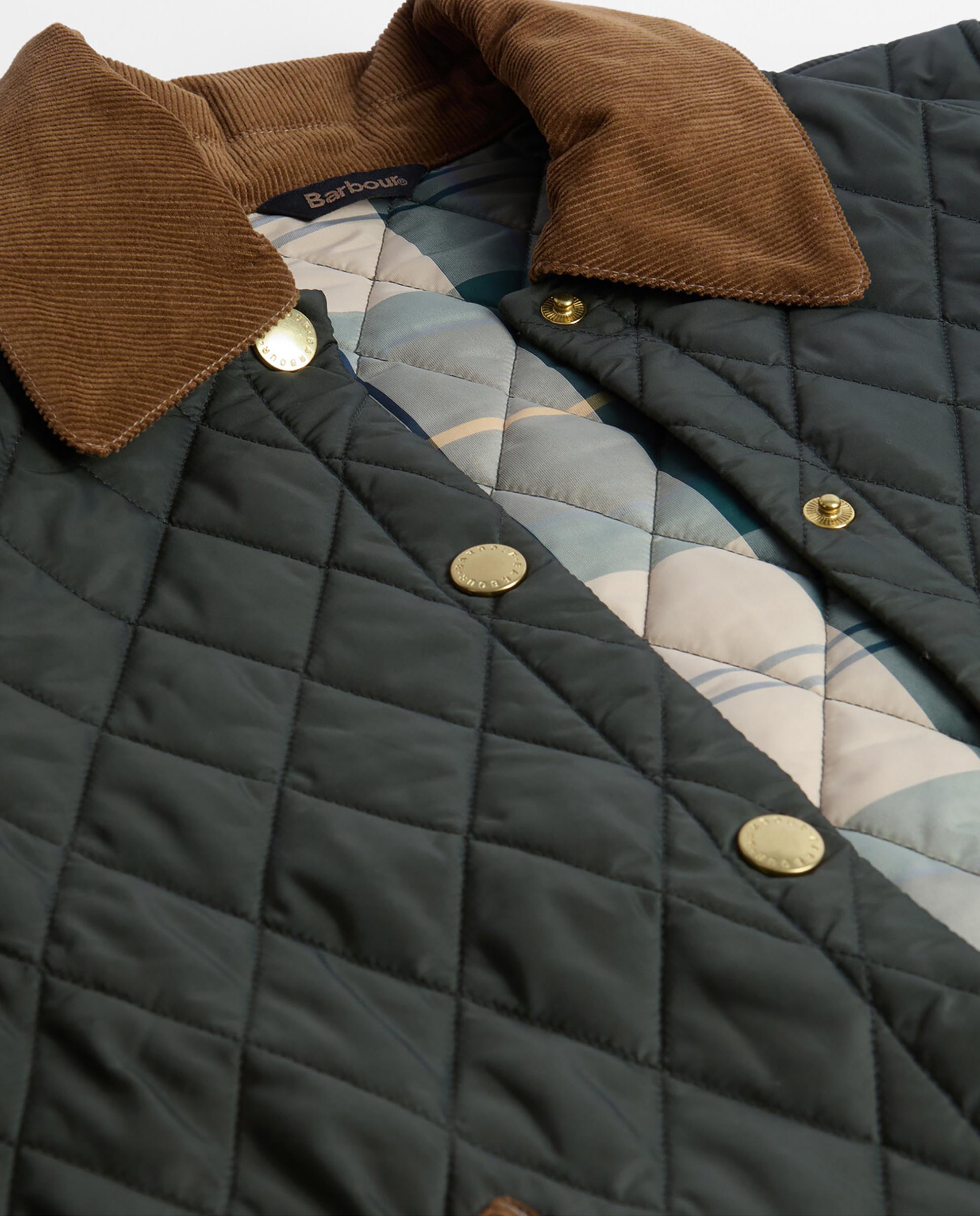 Chaqueta de mujer con cierre central con corchetes metálicos y clásico cuello francés - Barbour - Negro Negro-6