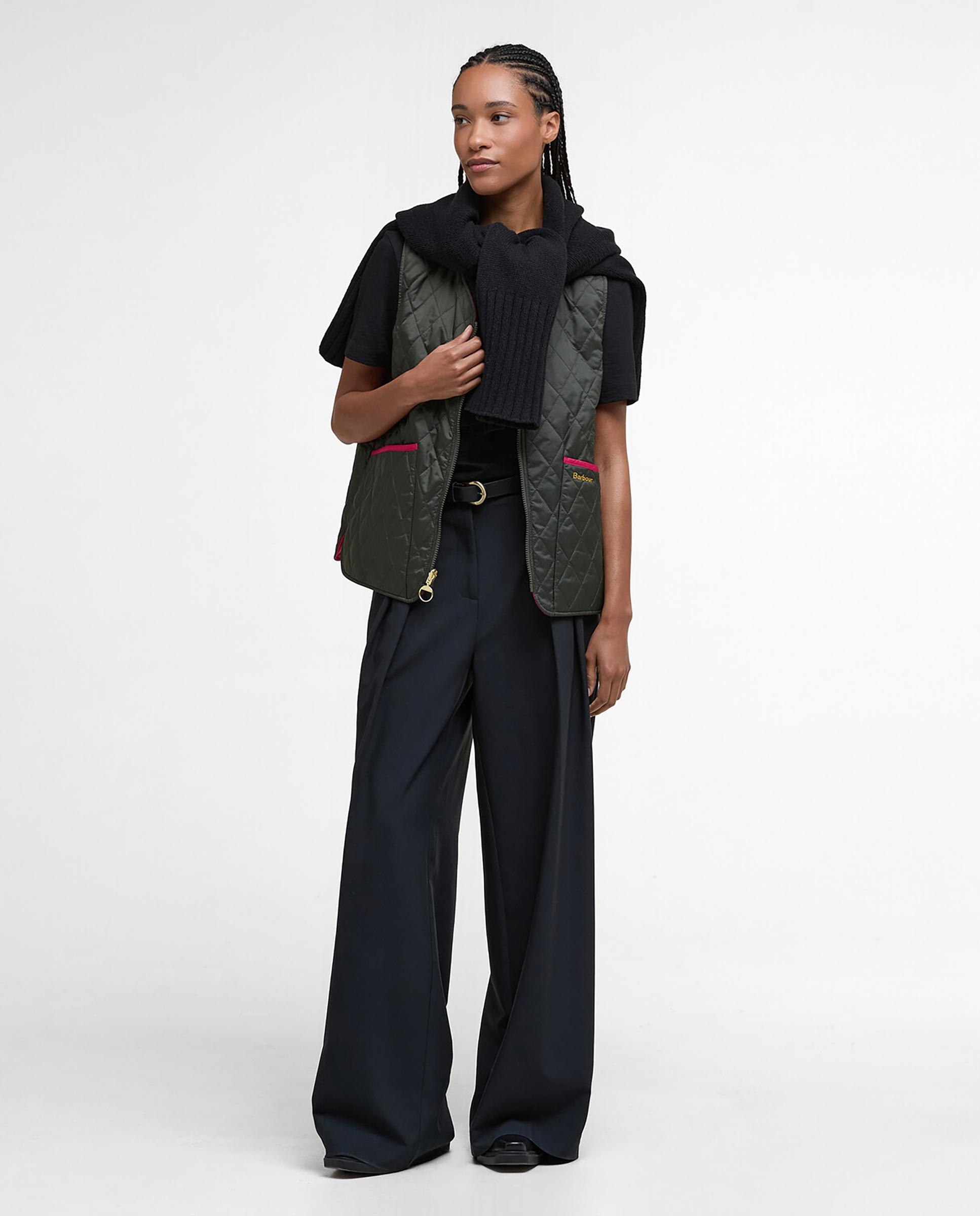 Chaleco de mujer acolchado reversible con cierre frontal de cremallera y prácticos bolsillos - Barbour - Verde Verde-3