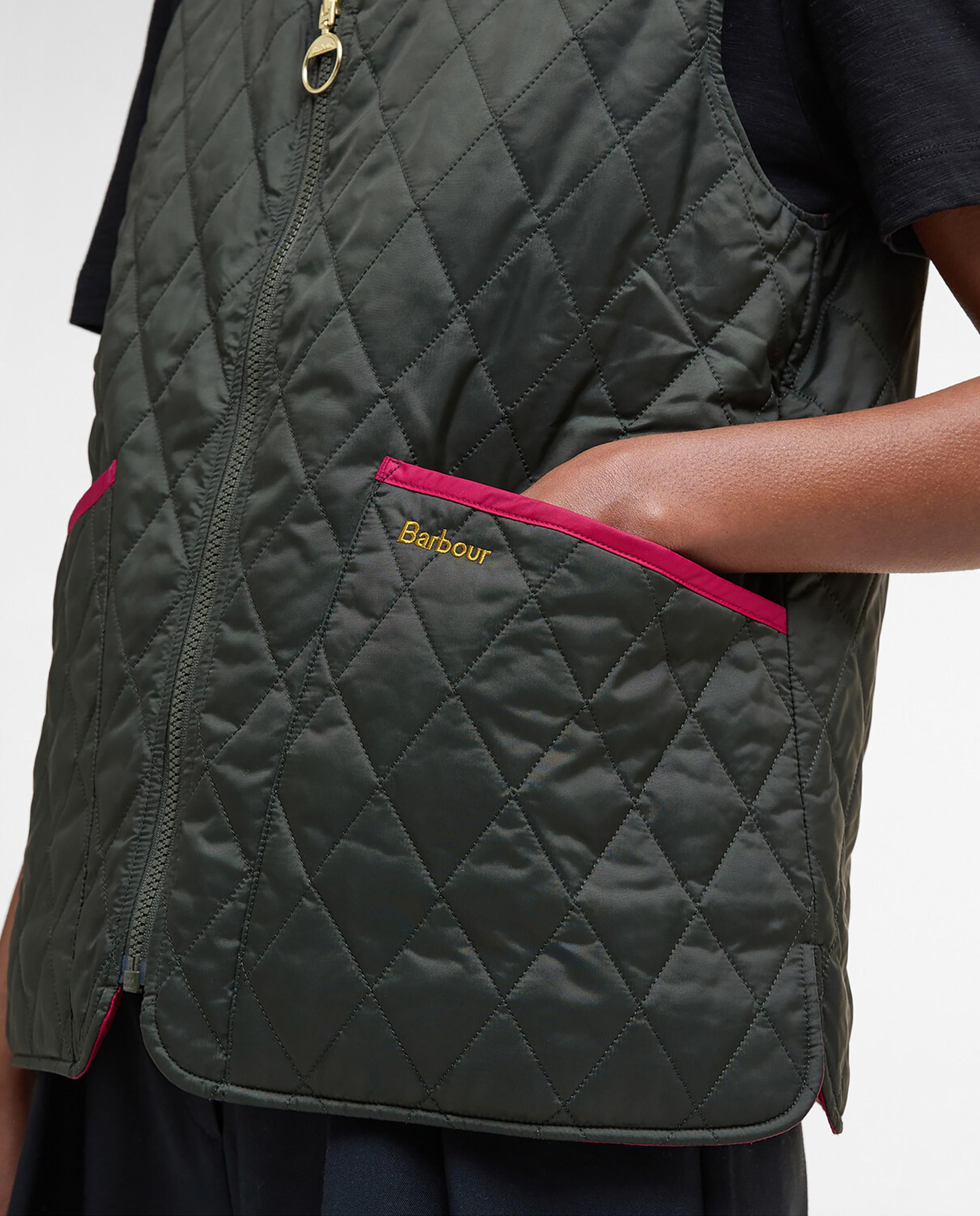 Chaleco de mujer acolchado reversible con cierre frontal de cremallera y prácticos bolsillos - Barbour - Verde Verde-6