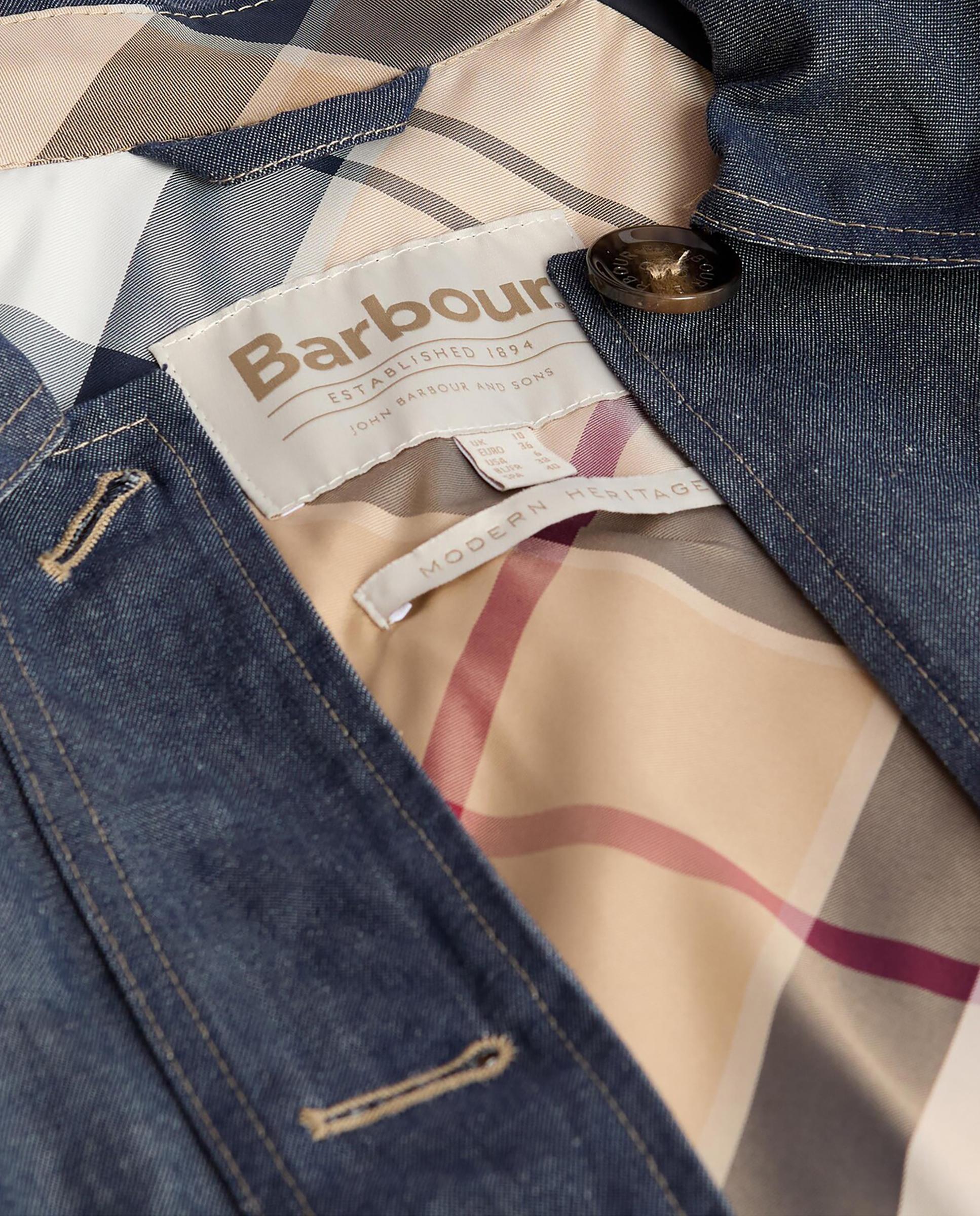 Chaqueta de mujer con cierre de botones bolsillos frontales - Barbour - Azul Azul-9