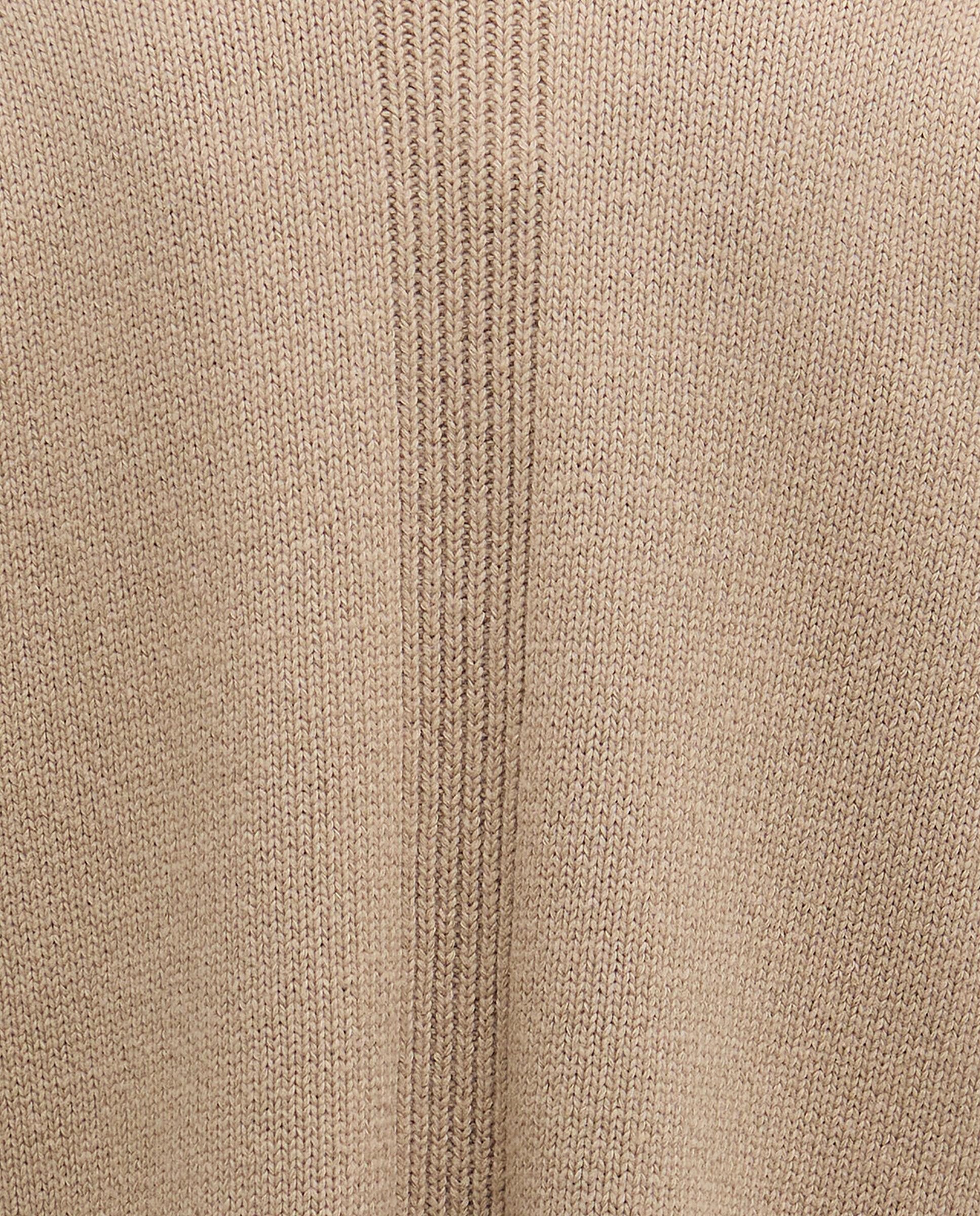 Jersey de mujer de punto grueso con cuello alto acanalado y acabados en canalé en puños y bajo - Barbour - Camel Camel-6